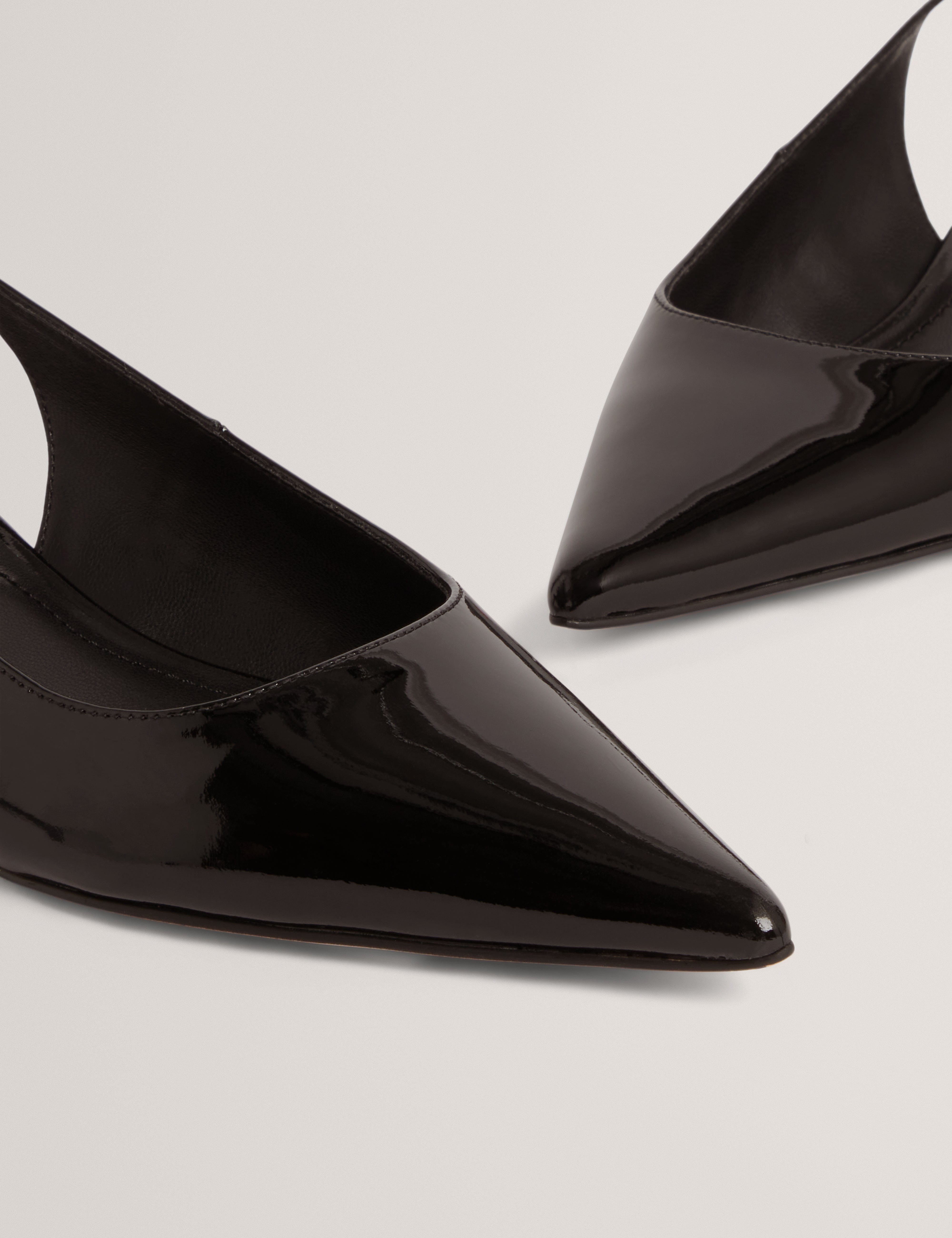Back Kitiy Sling Back Kitten Heel Black