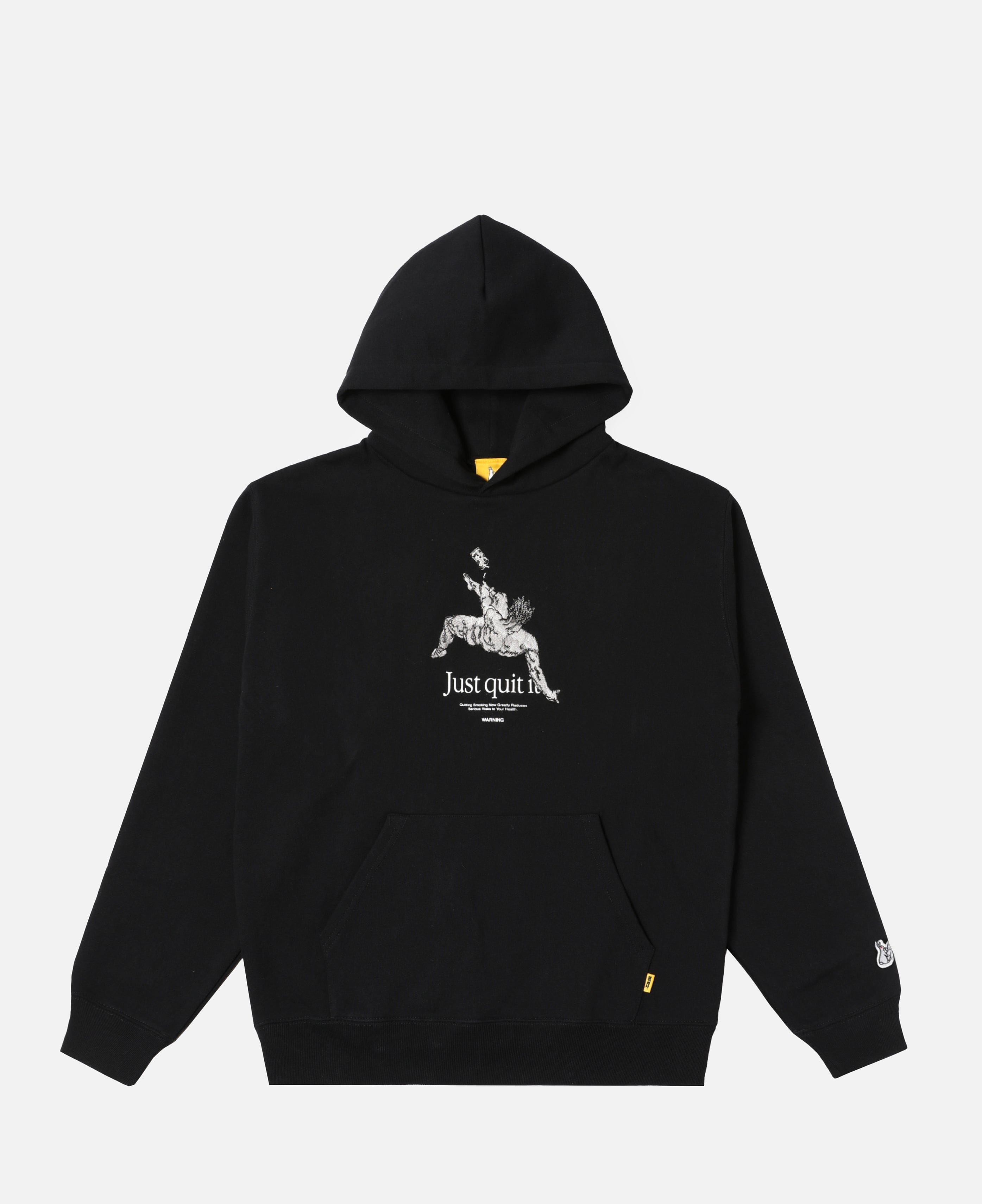 #FR2 Embroidery Just Quit It. Hoodie (Black)