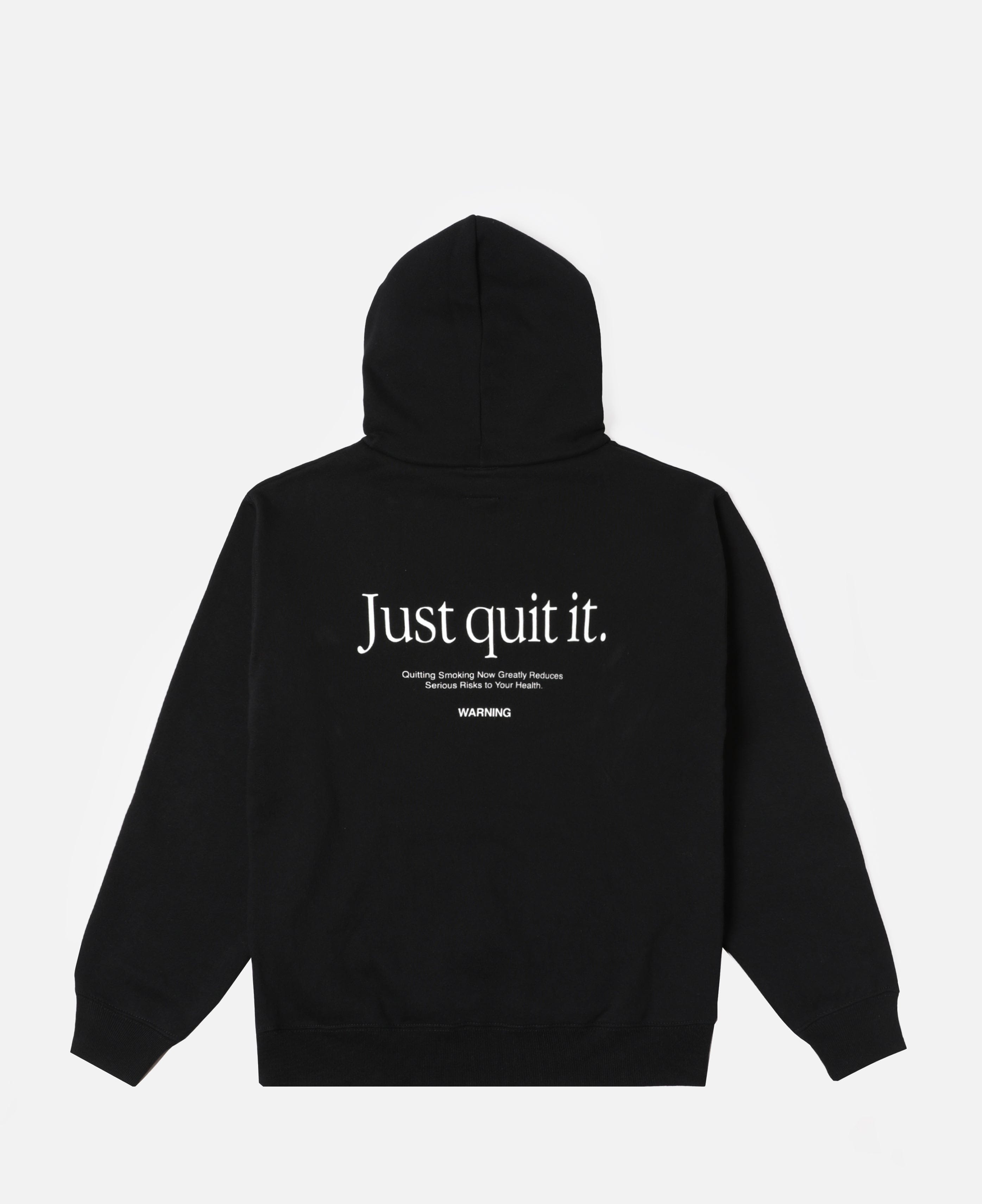#FR2 Embroidery Just Quit It. Hoodie (Black)