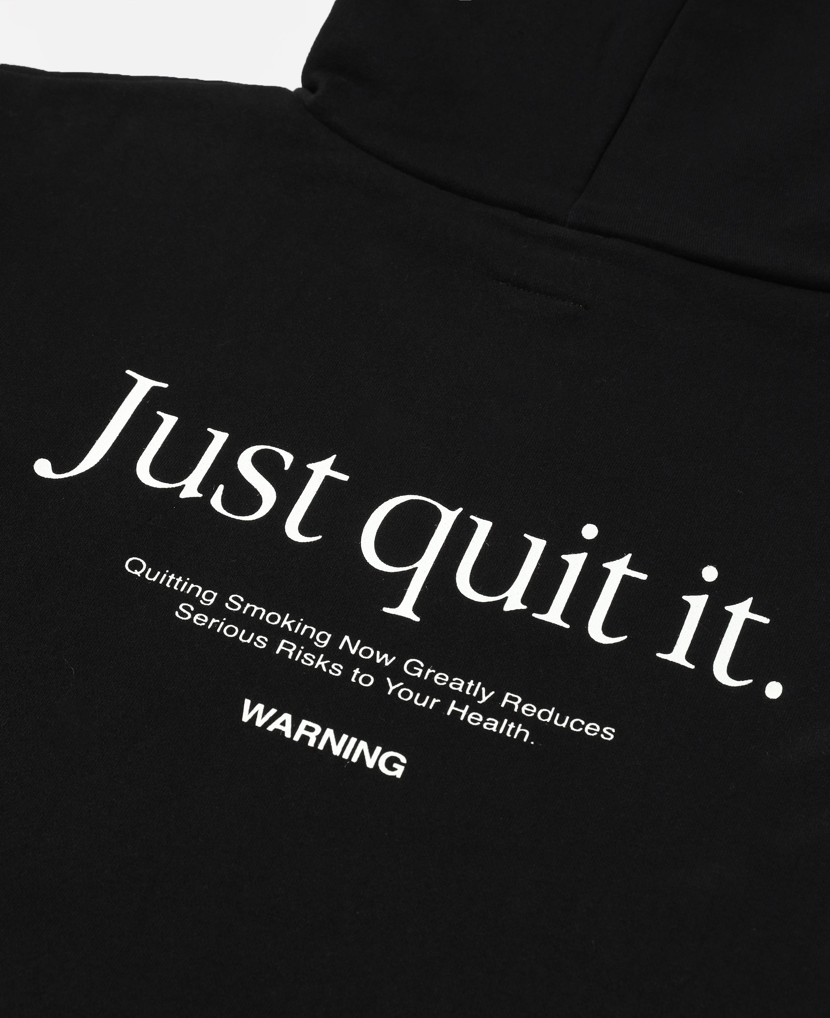 #FR2 Embroidery Just Quit It. Hoodie (Black)