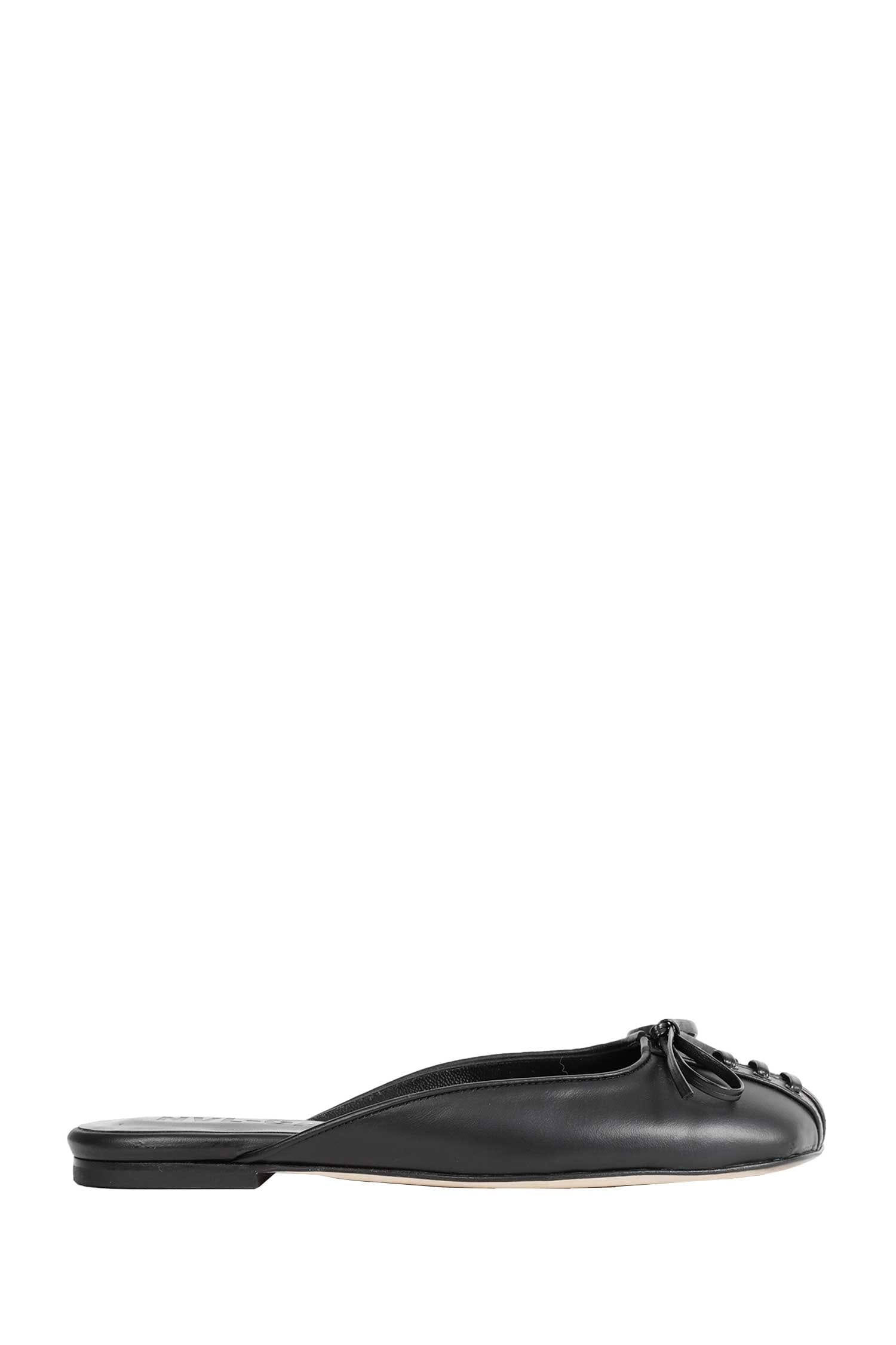 NVL GARDE Lace Up Flat Open Back Ballerinas