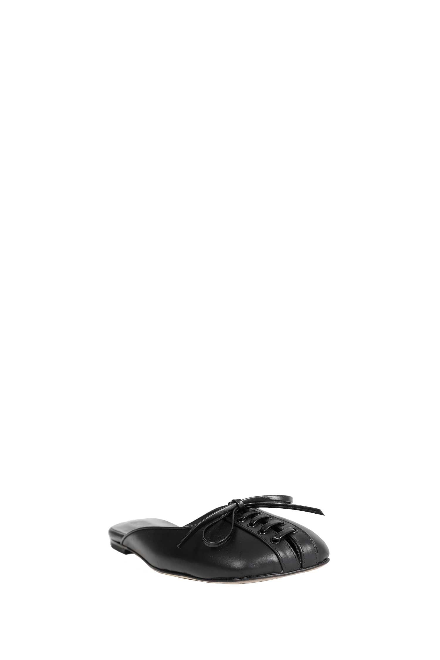 NVL GARDE Lace Up Flat Open Back Ballerinas
