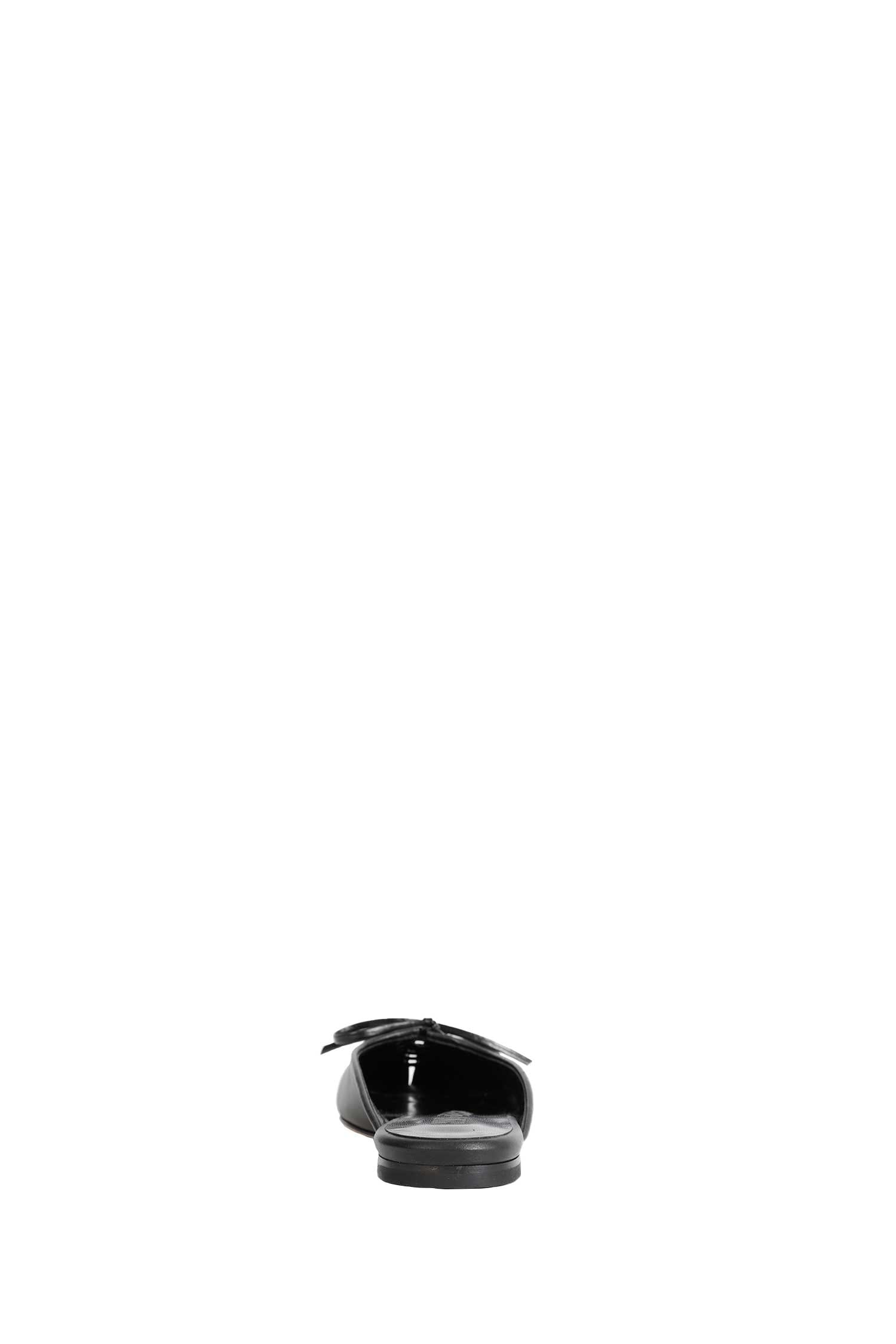 NVL GARDE Lace Up Flat Open Back Ballerinas