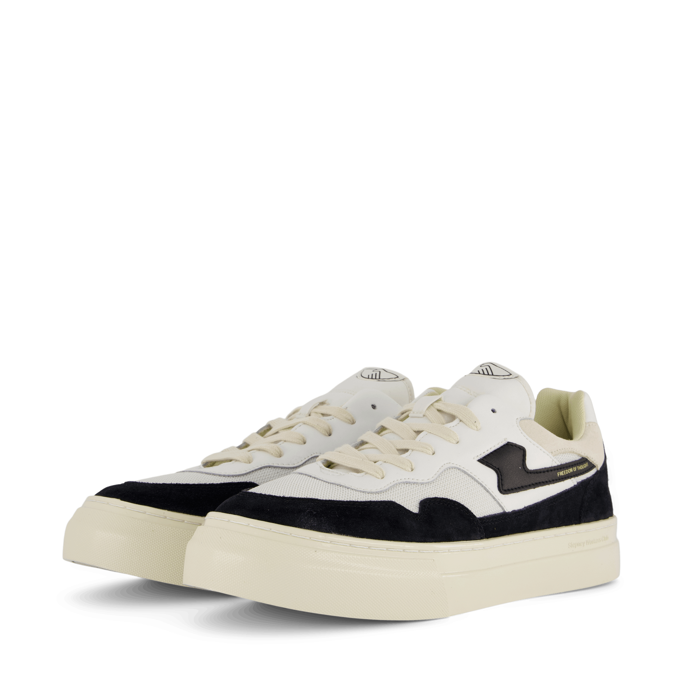 Stepney Workers Club Pearl S - strike Suede Mix Wht/blk
