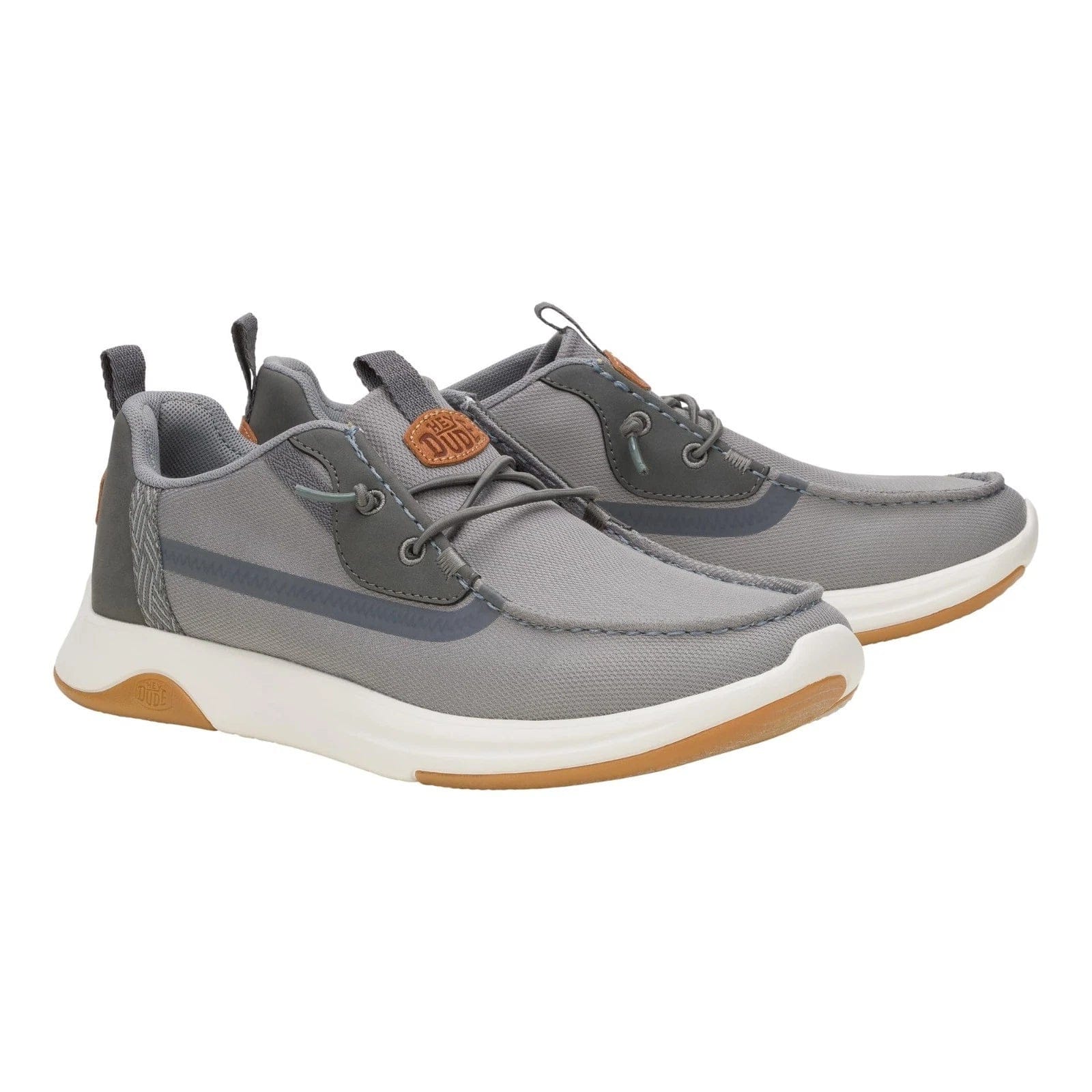 Hey Dude Wally Drift Mesh 43165 - 1UM Men'sGray Slip - On Casual Shoes LIQ979