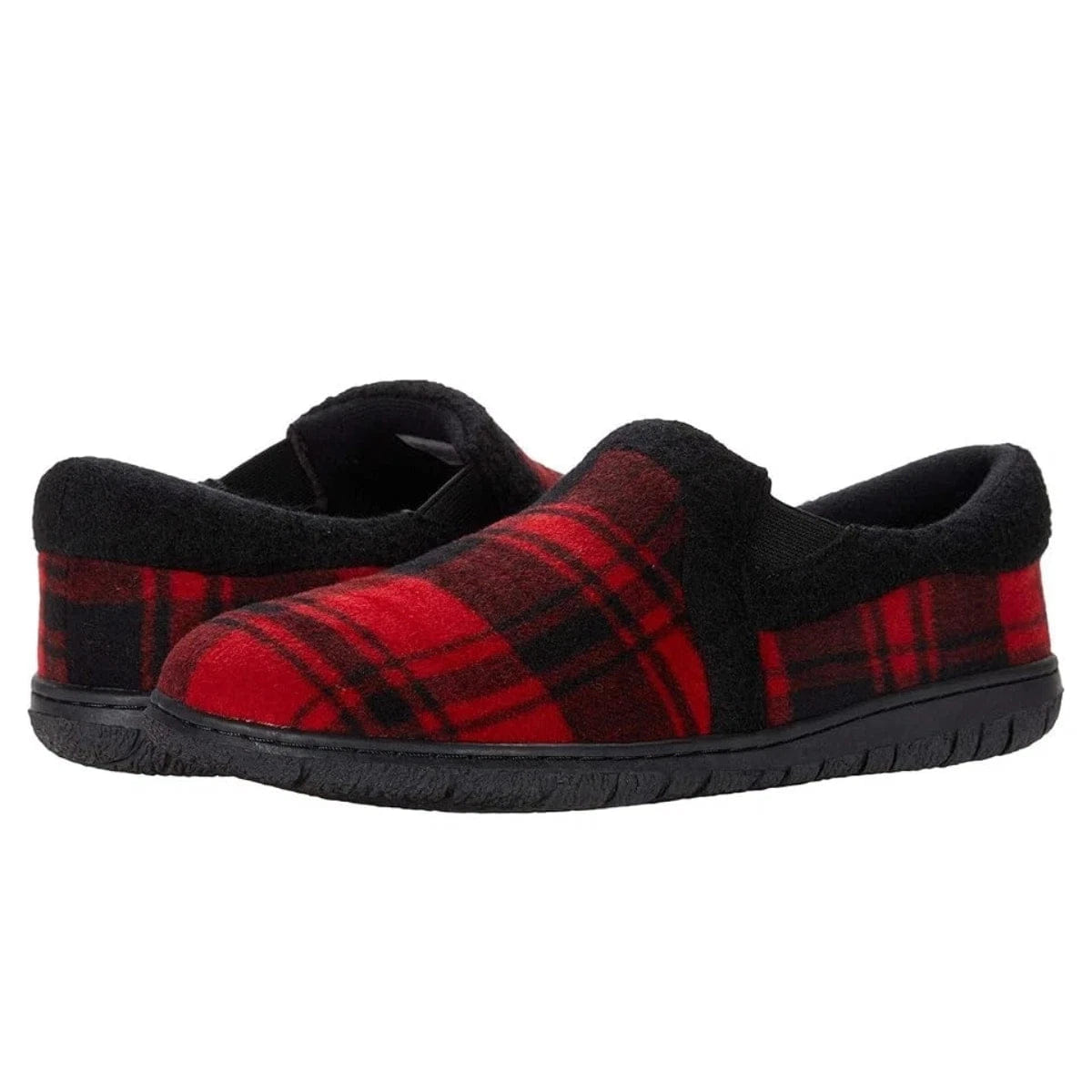SLIP Foamtreads Jackie Slipper Women'sM Red Plaid Comfort Slip On Shoes JOBB2268