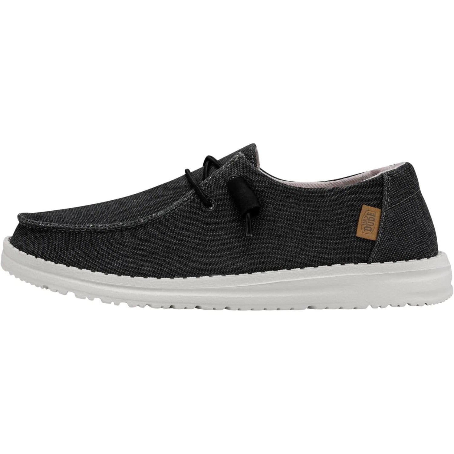 Hey Dude Wendy 40058 - 0XM Womens Black Chambray Moc Toe Casual Shoes RHS8794