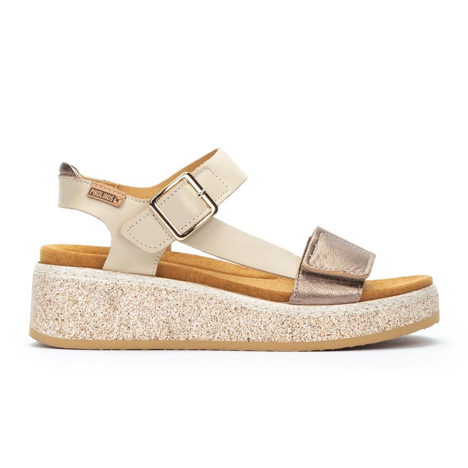 MARFIL Pikolinos Alzira W9D - 1527C1 Sandal Womens Marfil Leather Wedge ZOGG2960