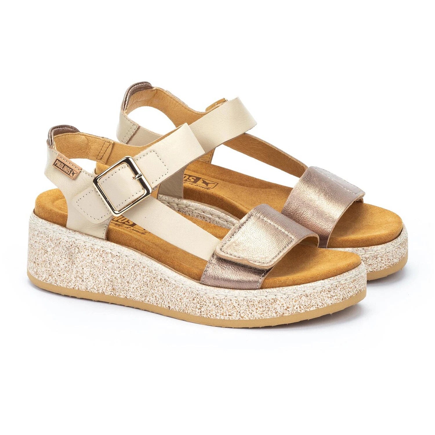 MARFIL Pikolinos Alzira W9D - 1527C1 Sandal Womens Marfil Leather Wedge ZOGG2960
