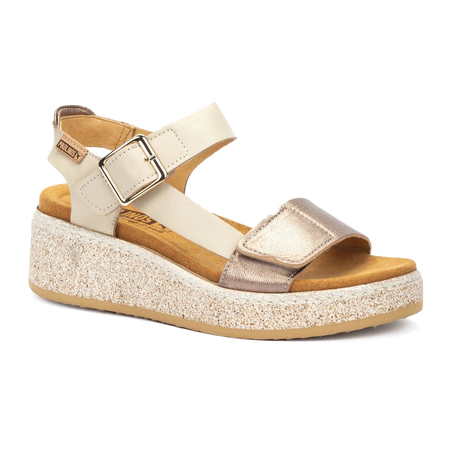 MARFIL Pikolinos Alzira W9D - 1527C1 Sandal Womens Marfil Leather Wedge ZOGG2960
