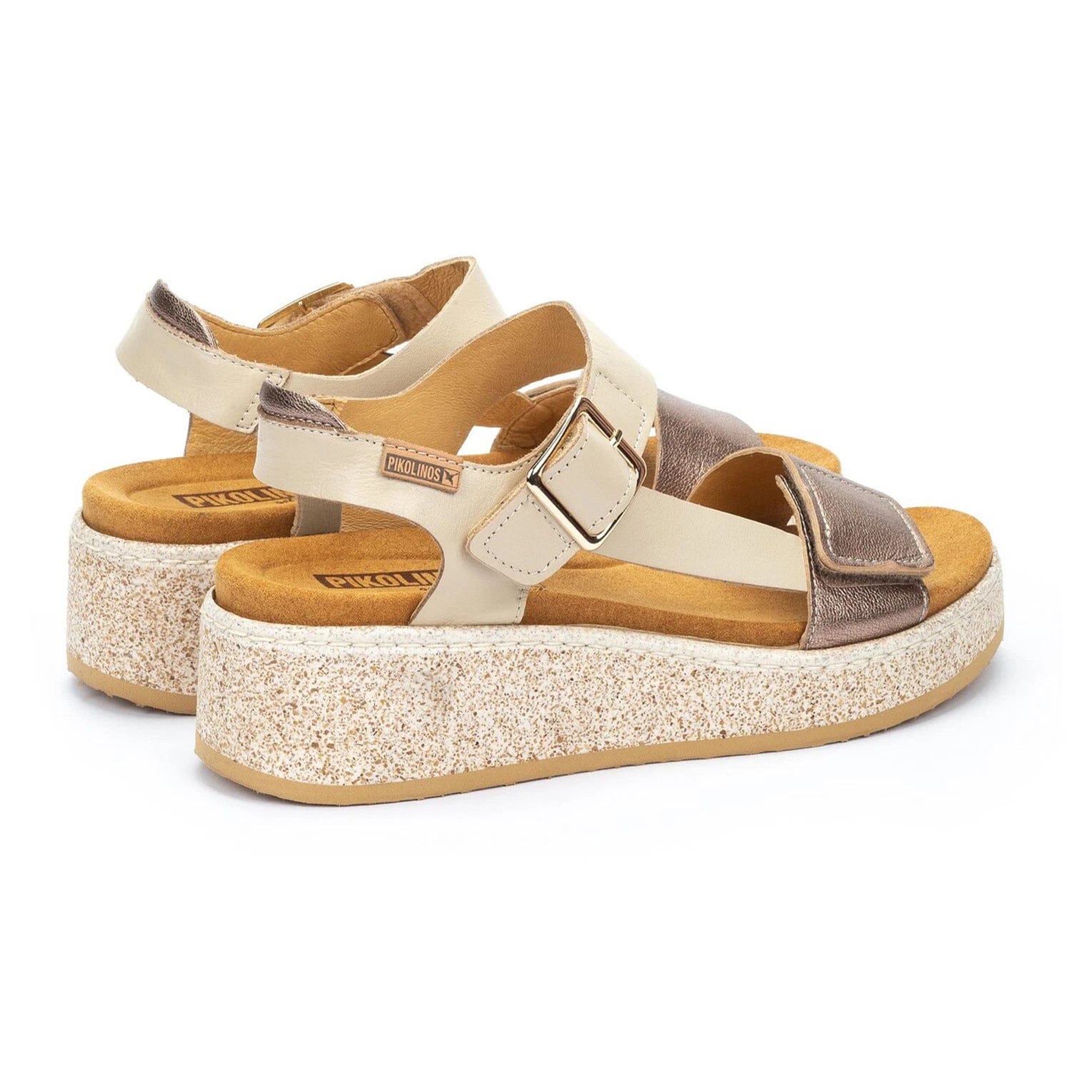 MARFIL Pikolinos Alzira W9D - 1527C1 Sandal Womens Marfil Leather Wedge ZOGG2960
