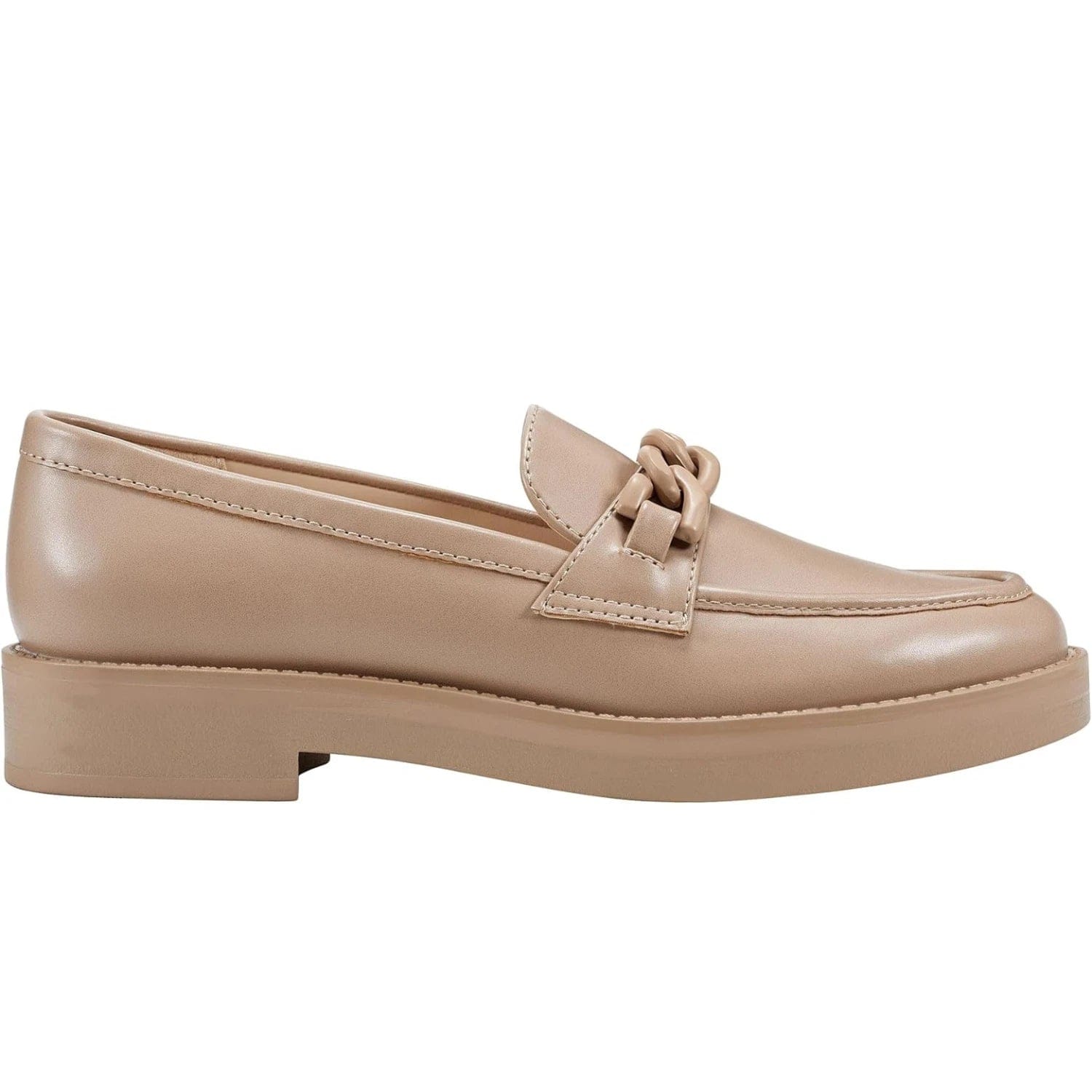 Marc Fisher Babbea Loafers Women's Brown Round Toe Slip On Shoes RHS8925
