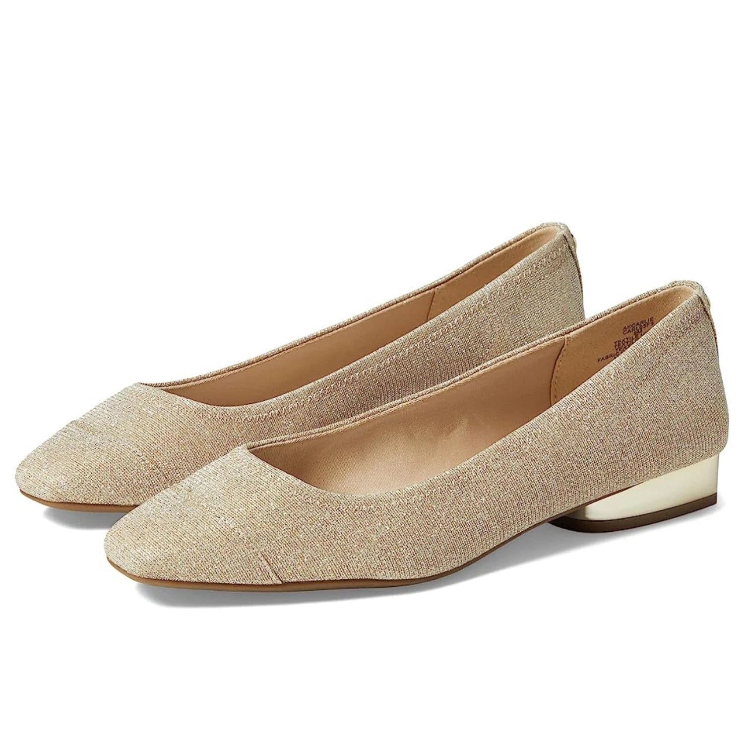 Anne Klein Carlie Flat Women's Light Beige Square Toe Slip On HTAT1532