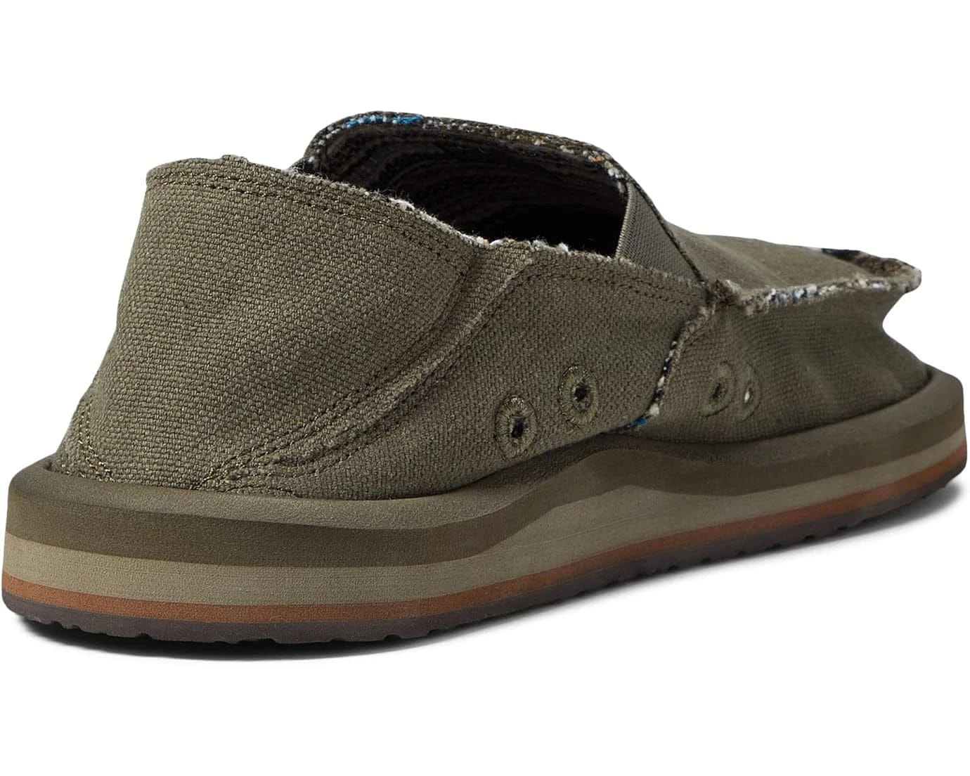 SLIP Sanuk Sidewalk Surfer 1117753 - ARM Men's Army Slip - On Casual Shoes RHS8553
