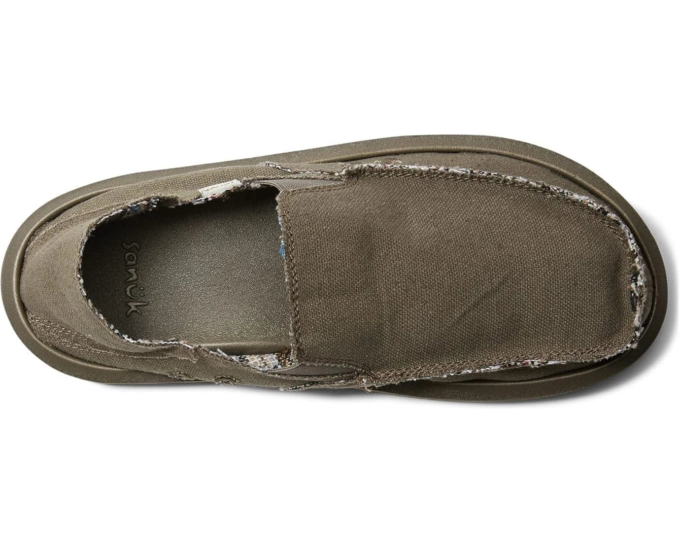 SLIP Sanuk Sidewalk Surfer 1117753 - ARM Men's Army Slip - On Casual Shoes RHS8553