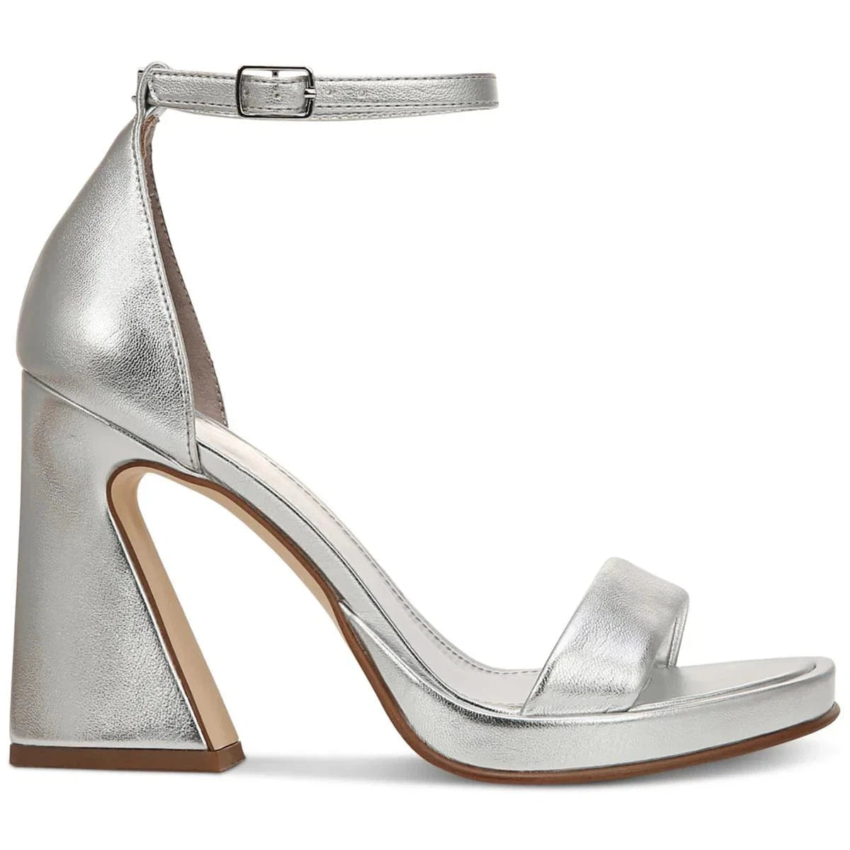 Sam Edelman Circus by Sam Edelman Holmes Sandals Womens Silver Ankle Strap Heel ZOGG2789