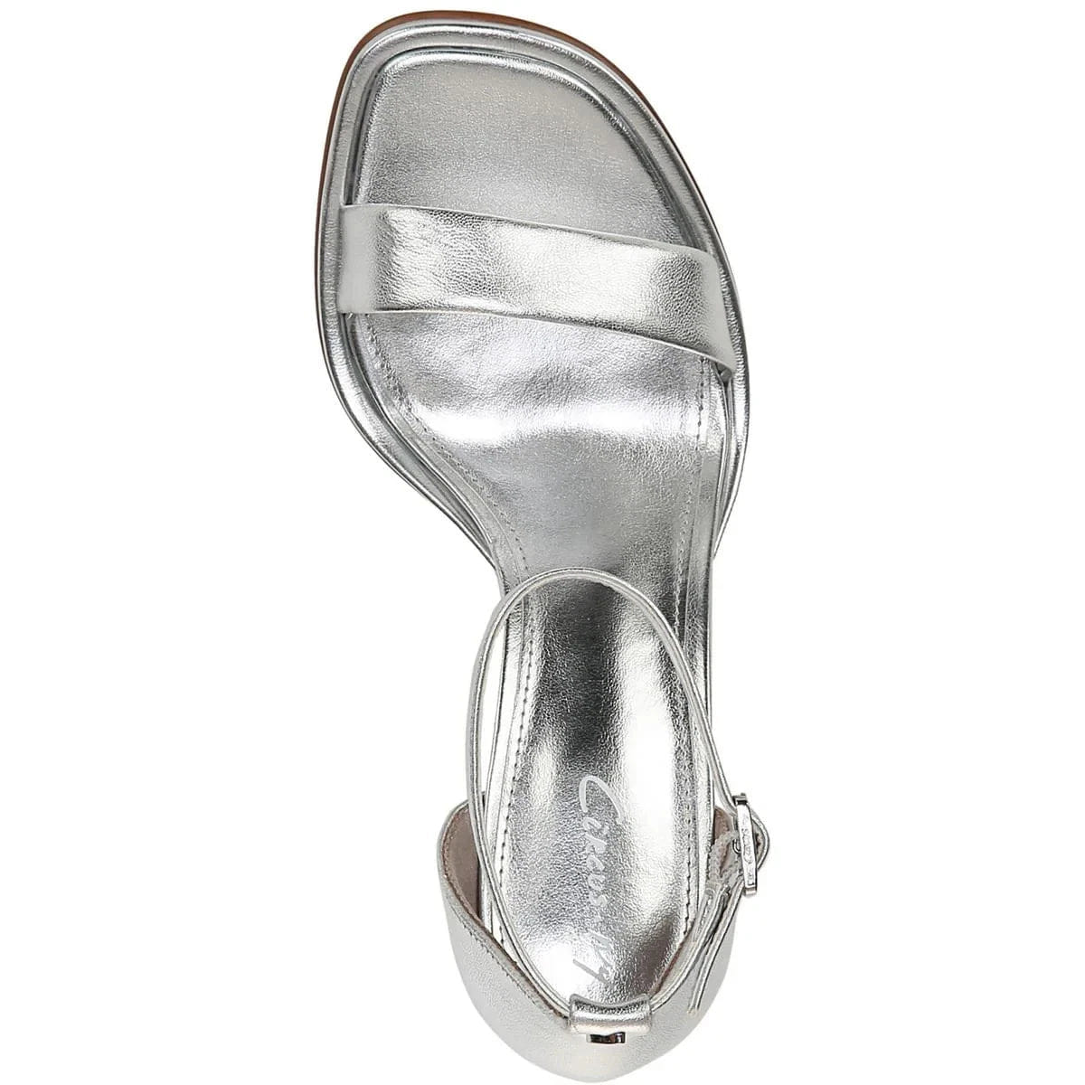 Sam Edelman Circus by Sam Edelman Holmes Sandals Womens Silver Ankle Strap Heel ZOGG2789