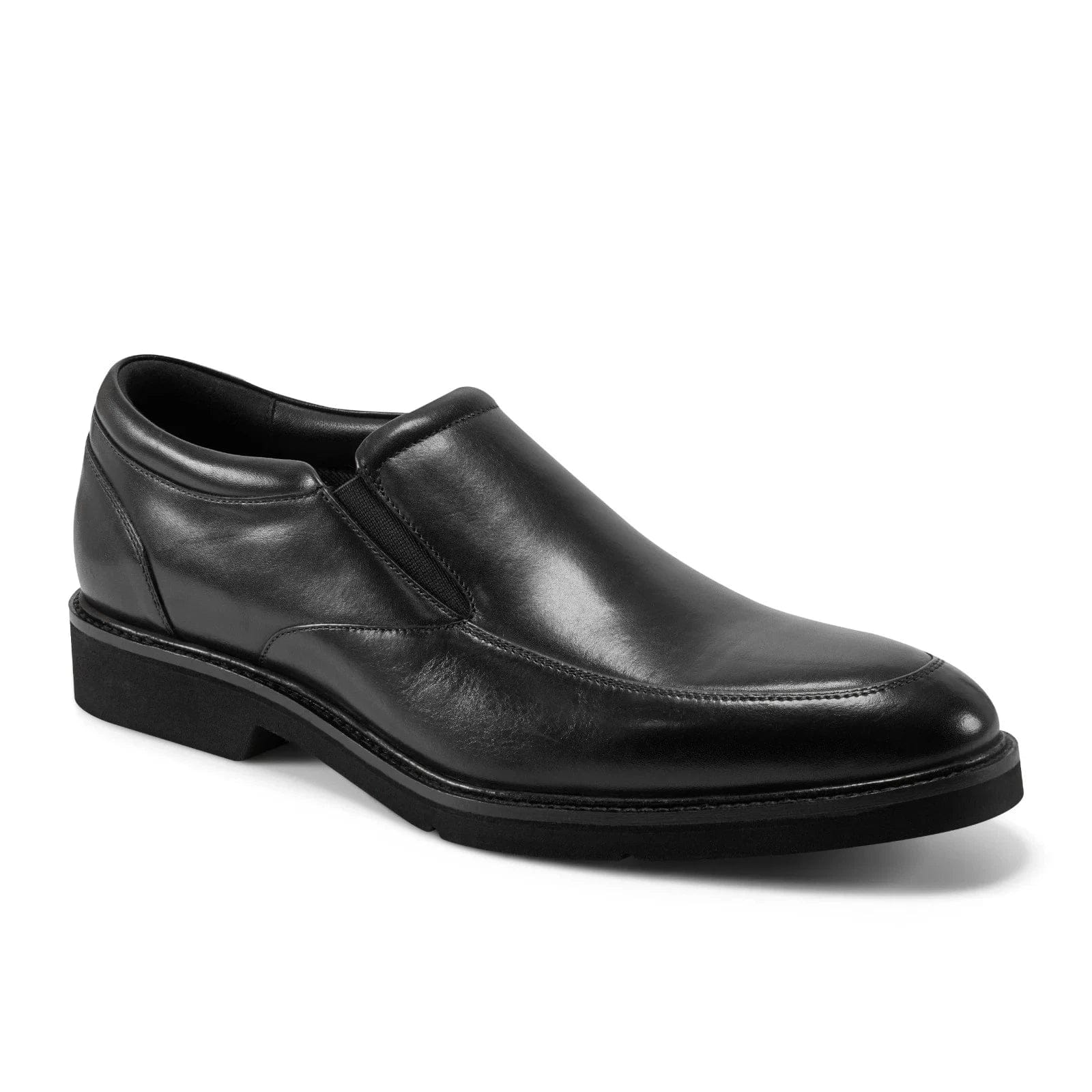 Loafers Rockport Folton Loafers Men's 4E Black Leather Slip On Dress Shoes ZAP2517