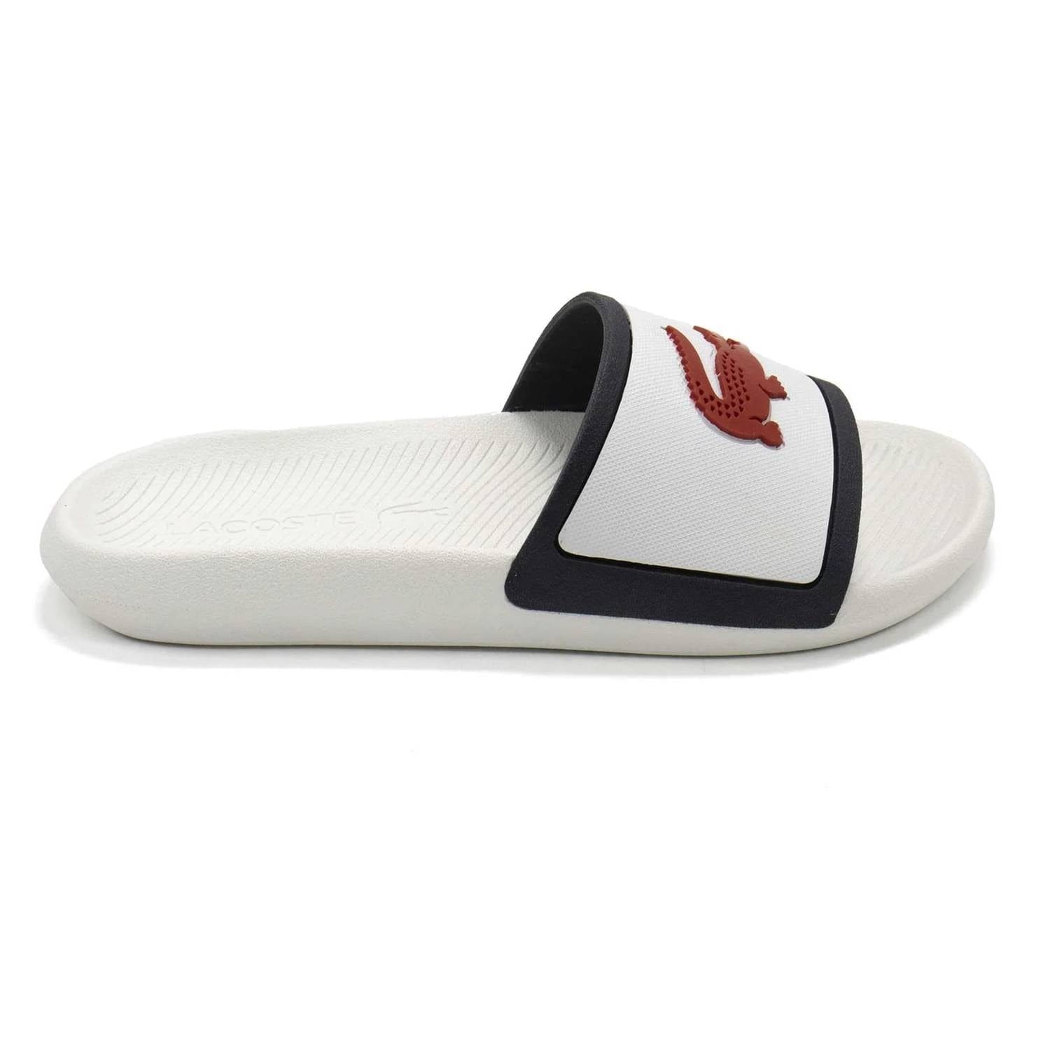 WHITE* Women's Croco Slide Sandals In White