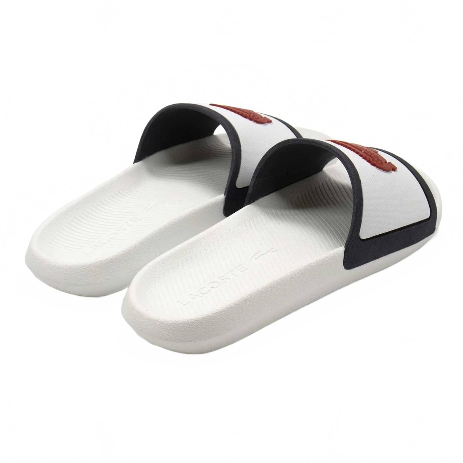 WHITE* Women's Croco Slide Sandals In White