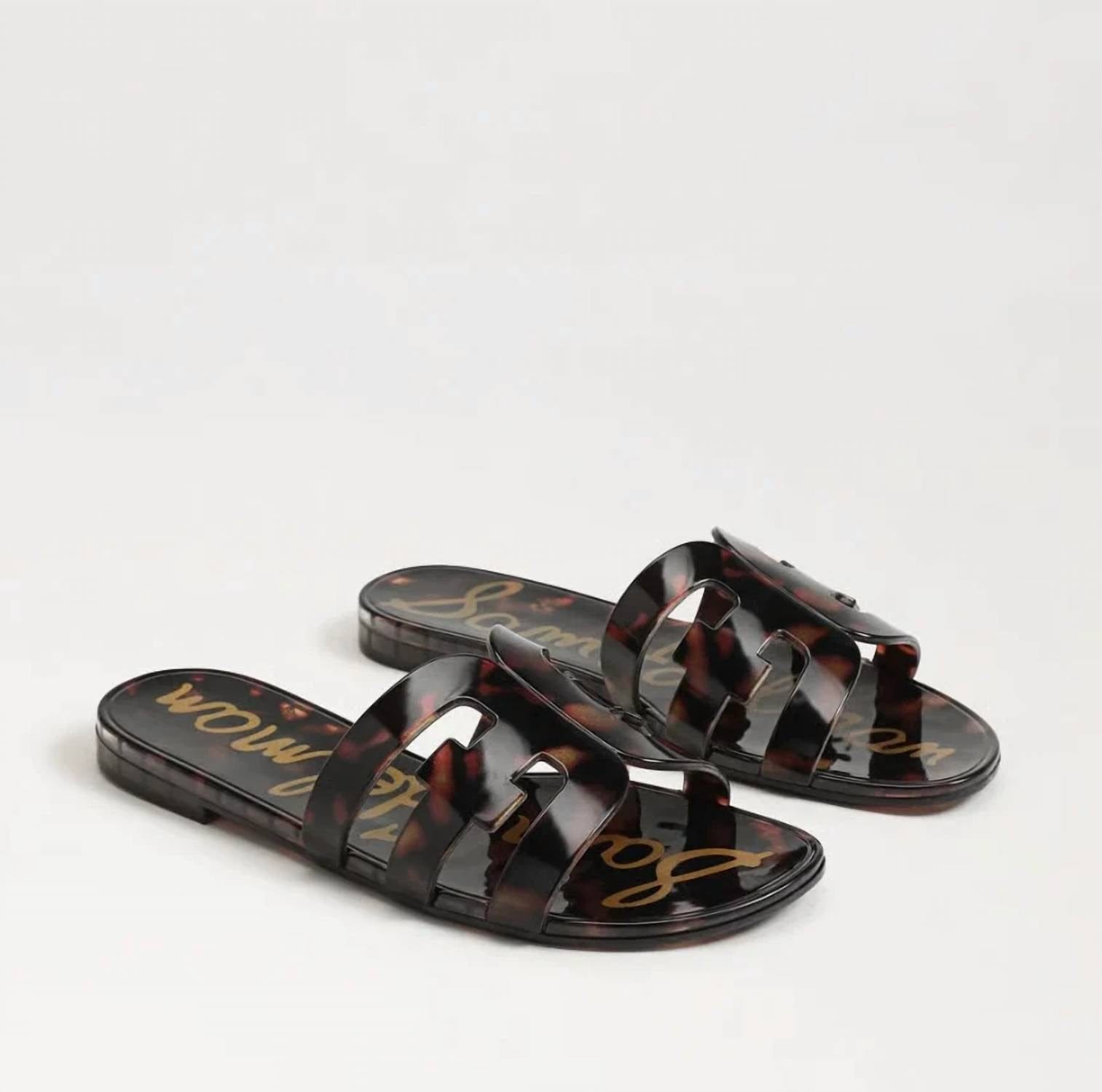 TORTOISE Women's Bay Jelly Slide Sandals In Tortoise