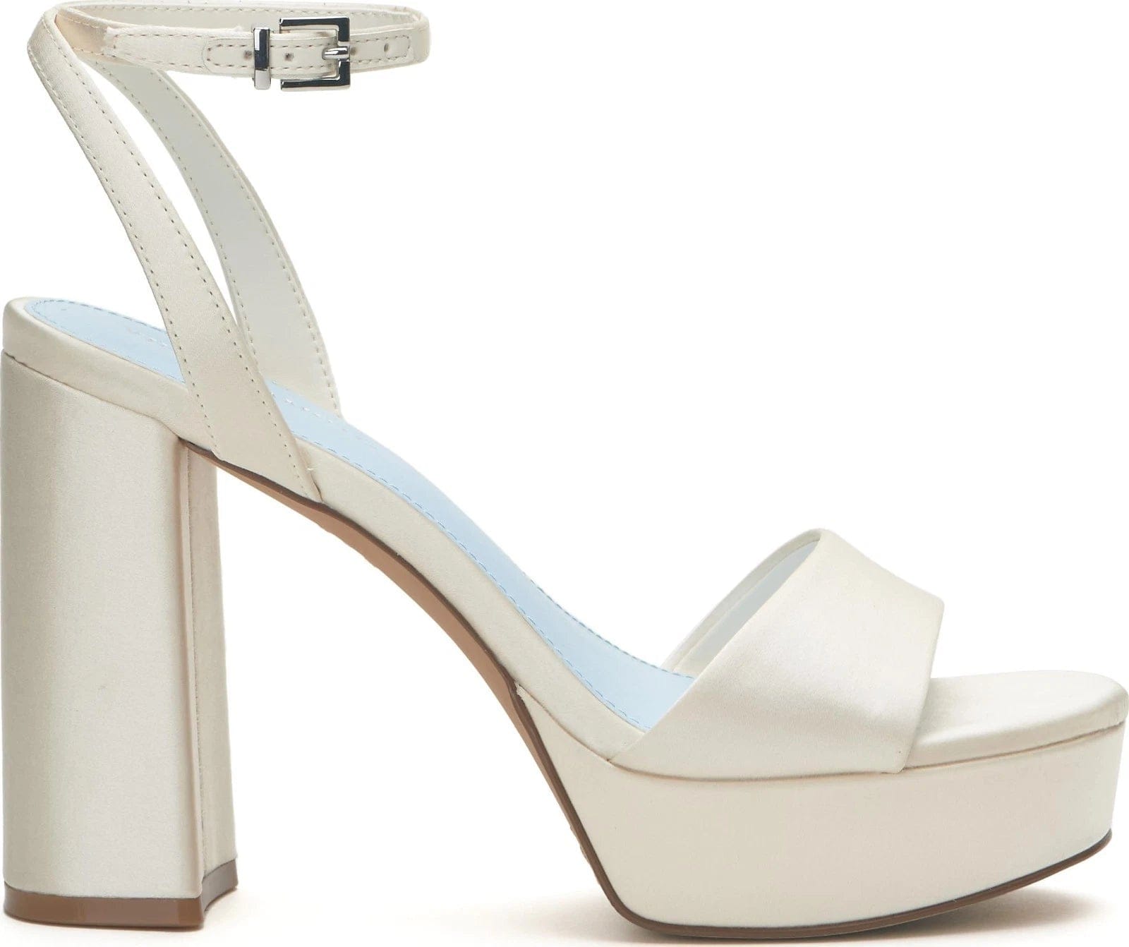 Vince Camuto Pendry Sandal Women's Milk Leather Ankle Strap Block Heel HAM706