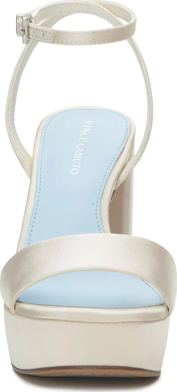 Vince Camuto Pendry Sandal Women's Milk Leather Ankle Strap Block Heel HAM706