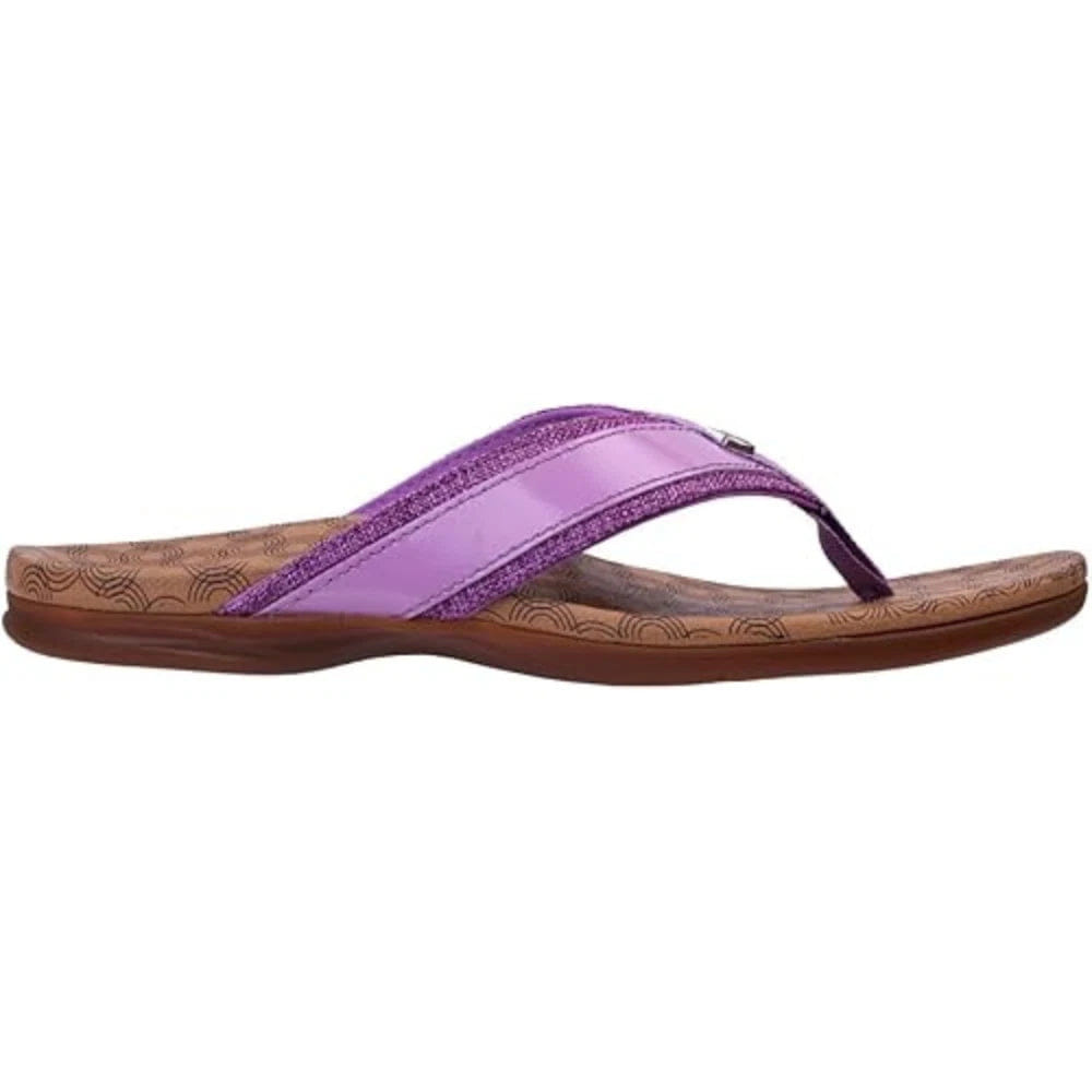Purple Spenco Cabo Sandals Women's Wide Purple Slip On Toe Psot Flip Flop Hawk2965