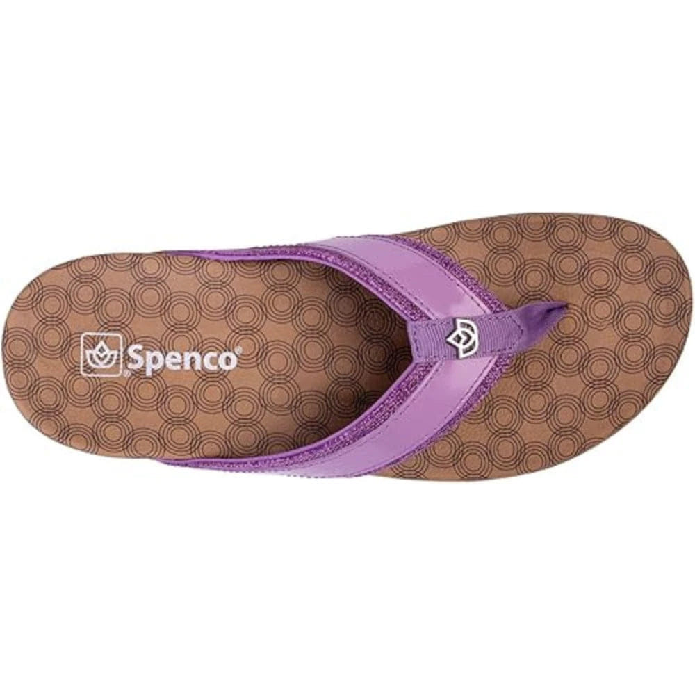 Purple Spenco Cabo Sandals Women's Wide Purple Slip On Toe Psot Flip Flop Hawk2965