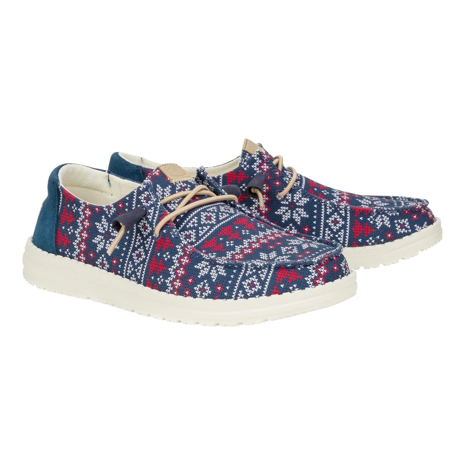 Hey Dude Wendy 43536 - 4HQ Women's Navy Winter Sweater Slip On Shoes NIN1403