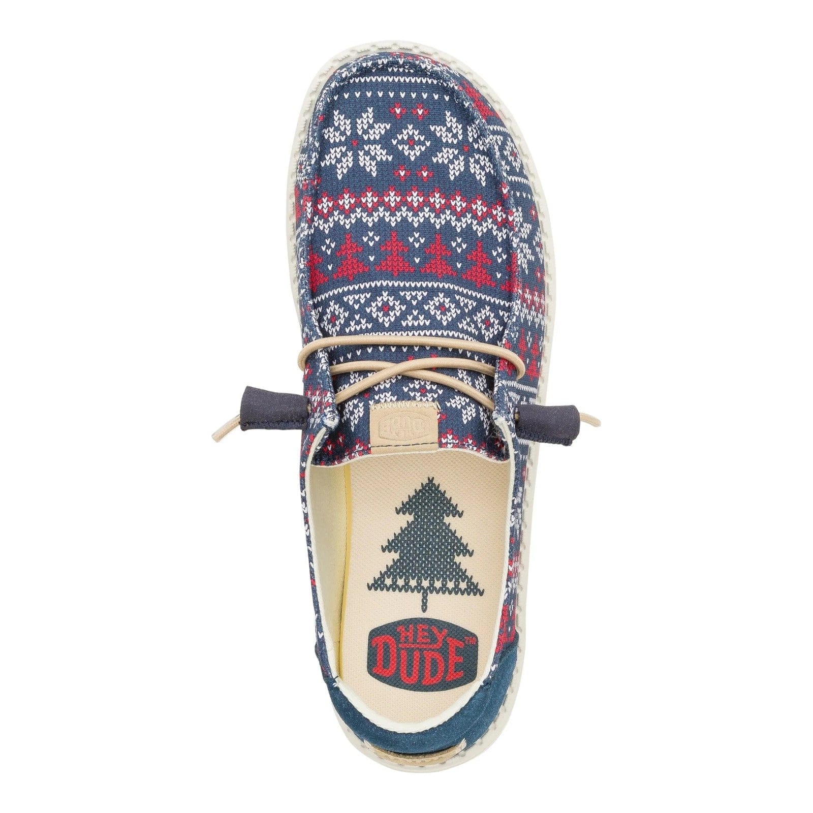 Hey Dude Wendy 43536 - 4HQ Women's Navy Winter Sweater Slip On Shoes NIN1403
