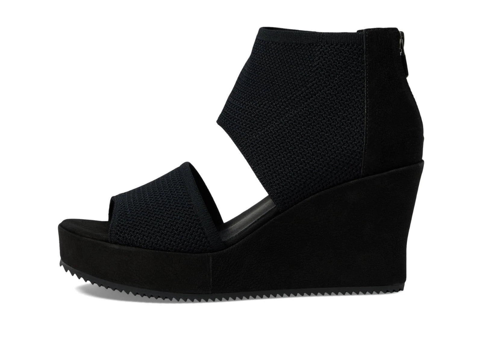 Eileen Fisher Leto Sandals Women's Black Platform Wedge Heel HTAT1605