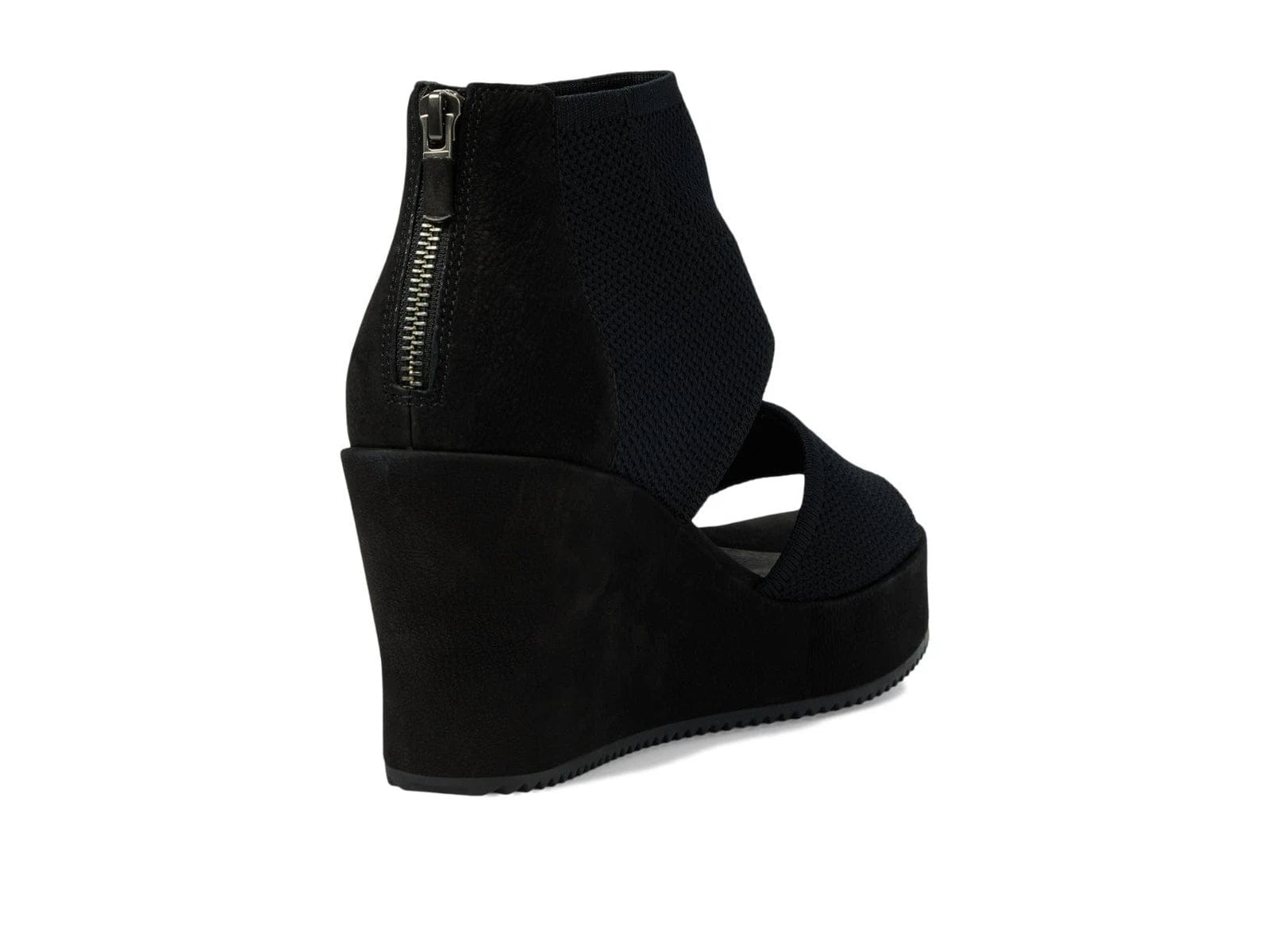 Eileen Fisher Leto Sandals Women's Black Platform Wedge Heel HTAT1605