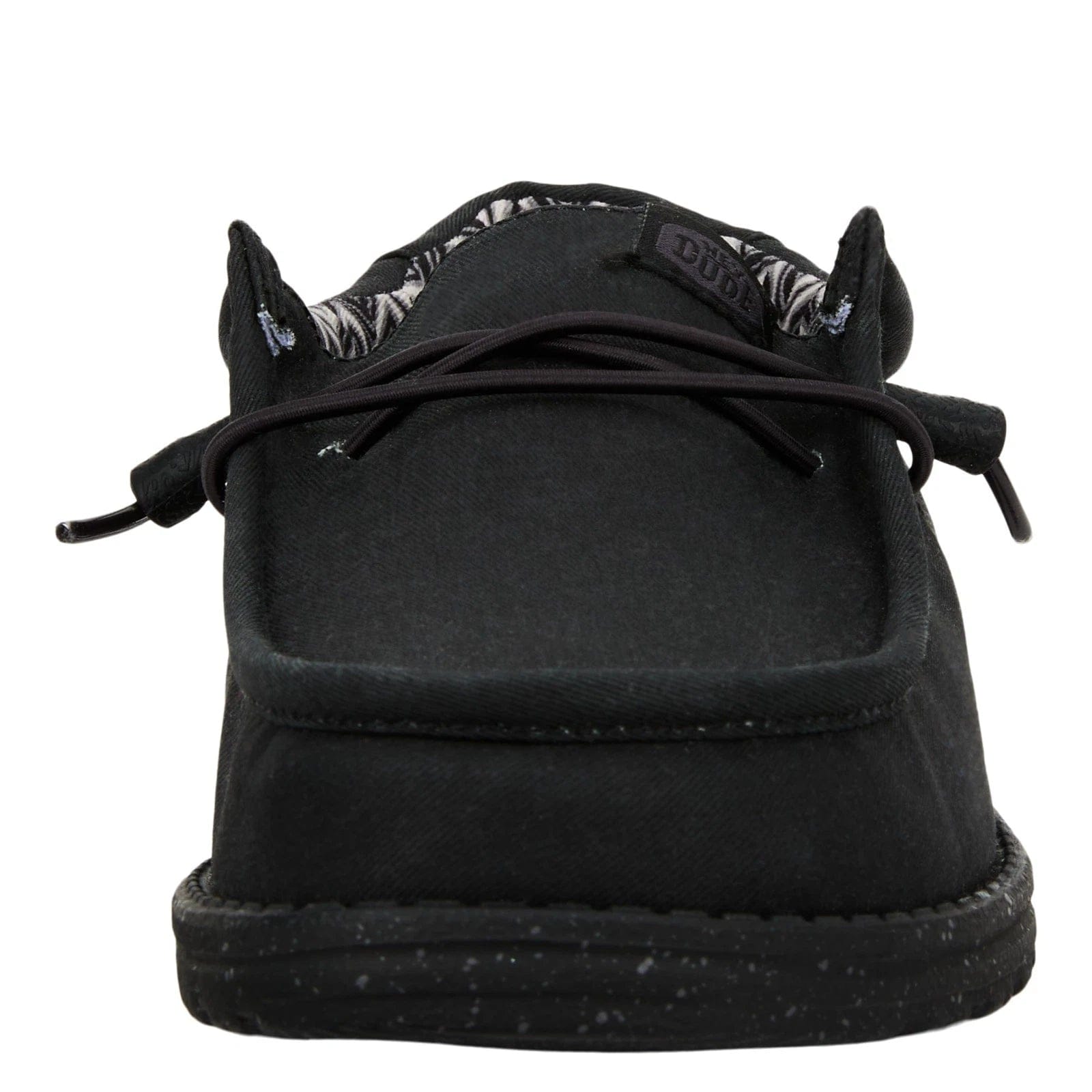 Hey Dude Wally 40700 - 060 MensBlack Canvas Slip - On Moc Toe Casual Shoes LIQ958