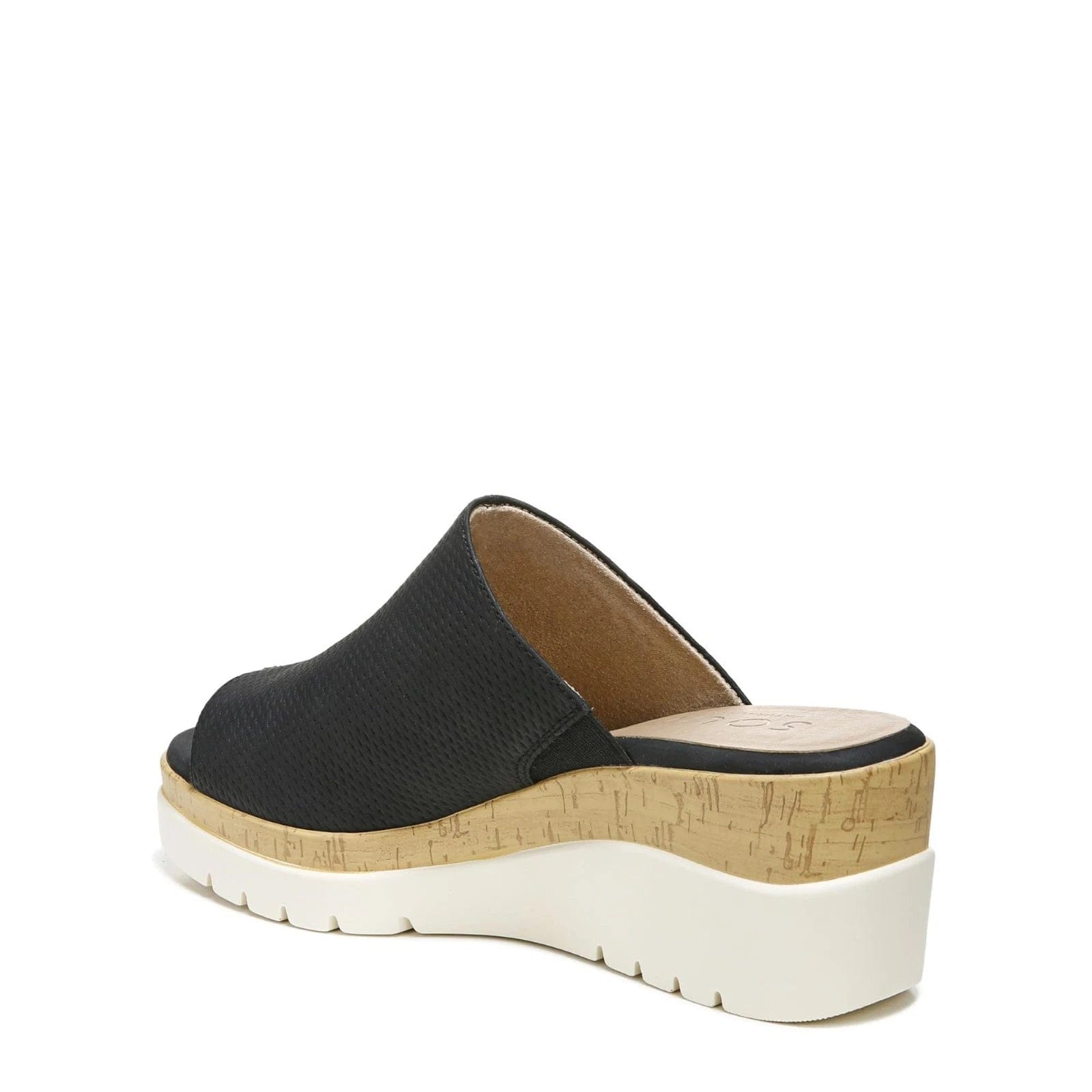 NATURALIZER Soul Naturalizer Goodtimes Sandals Women Black Slip On Wedge Heel HTAT1611