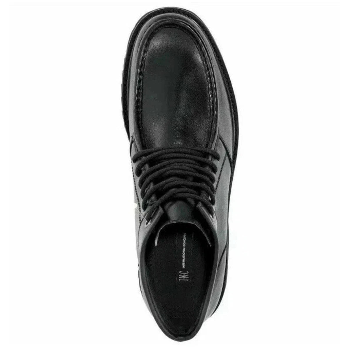 INC International Concepts 10010853600 Men Black Leather Chunky Boots UPS927