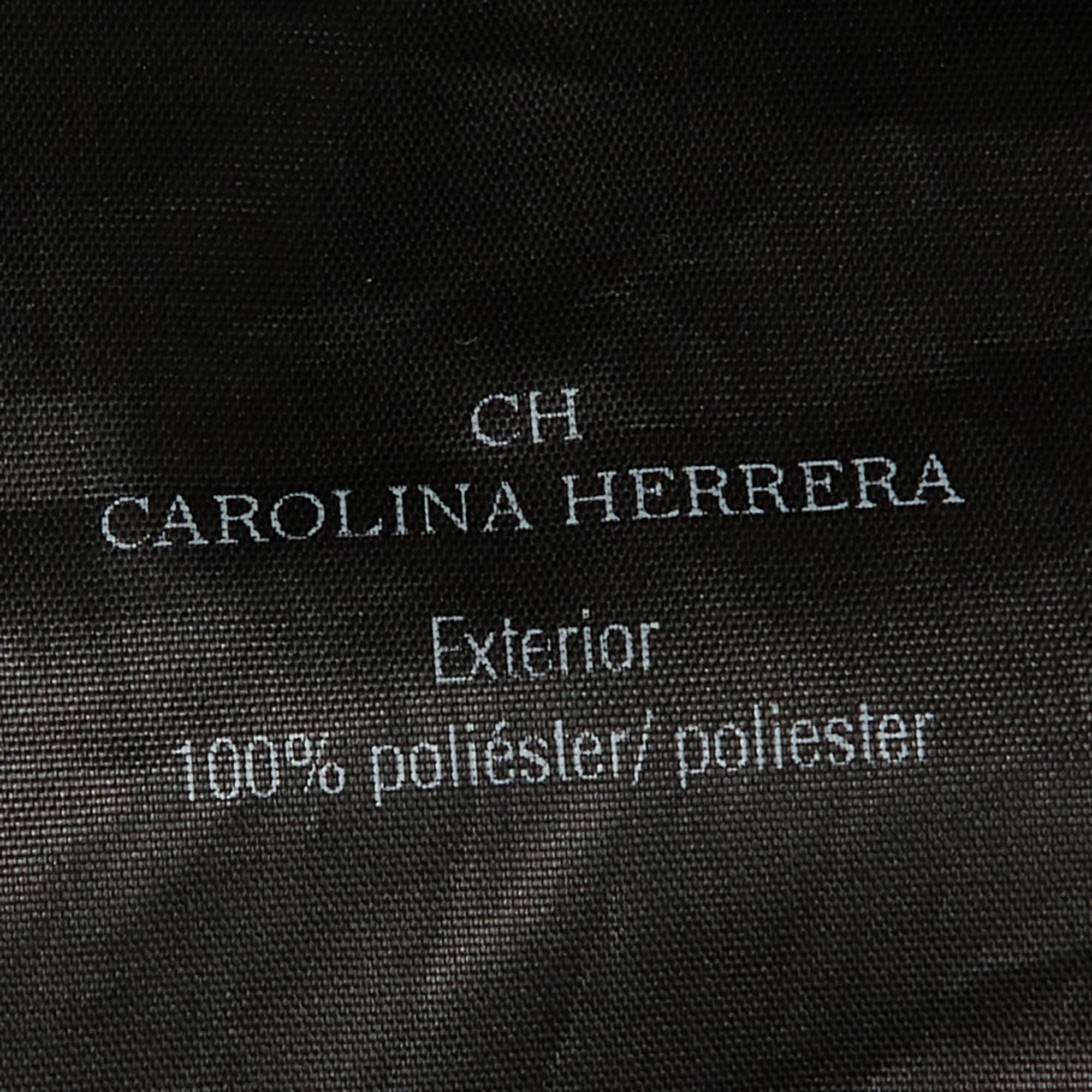 Ch Carolina Herrera Green Crepe Drape Neck Top