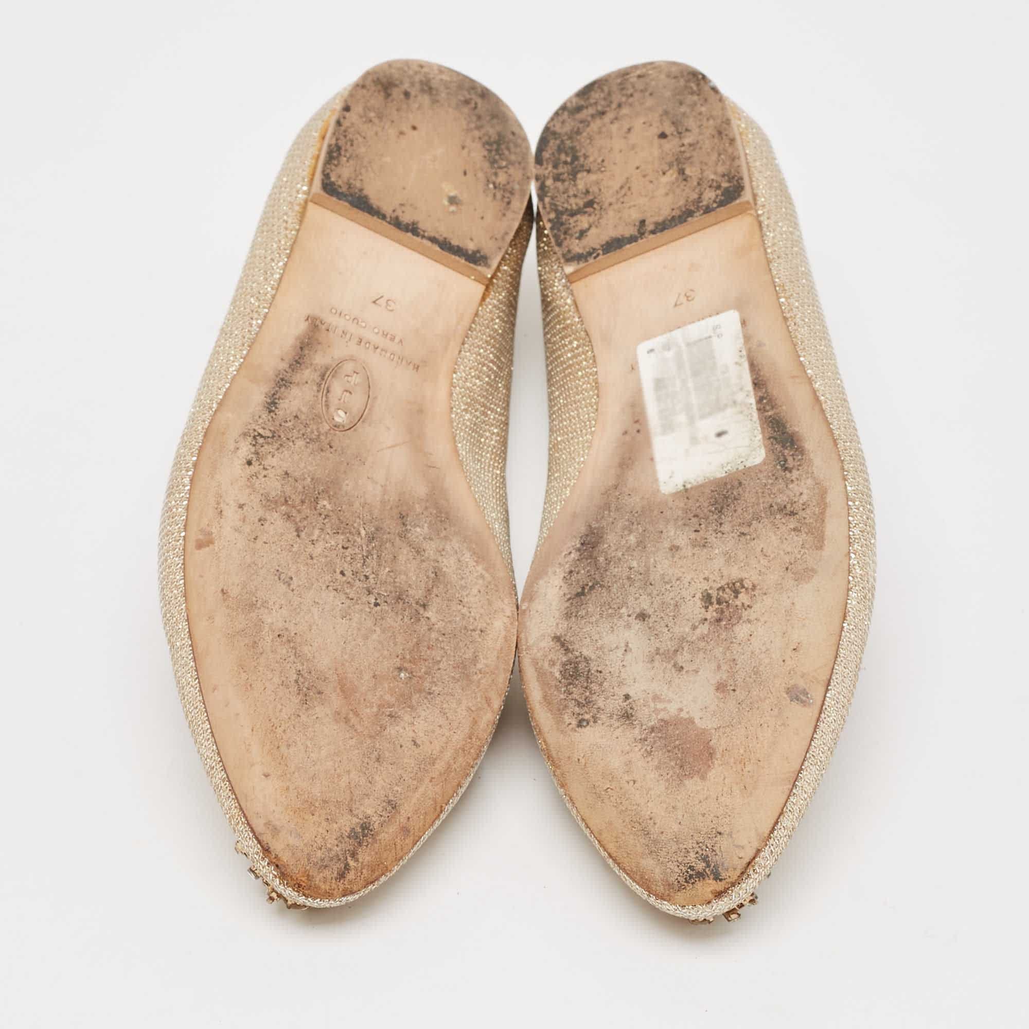 sarah jessica parker Sjp Sarah Jessica Parker Gold Glitter Ballet Flats