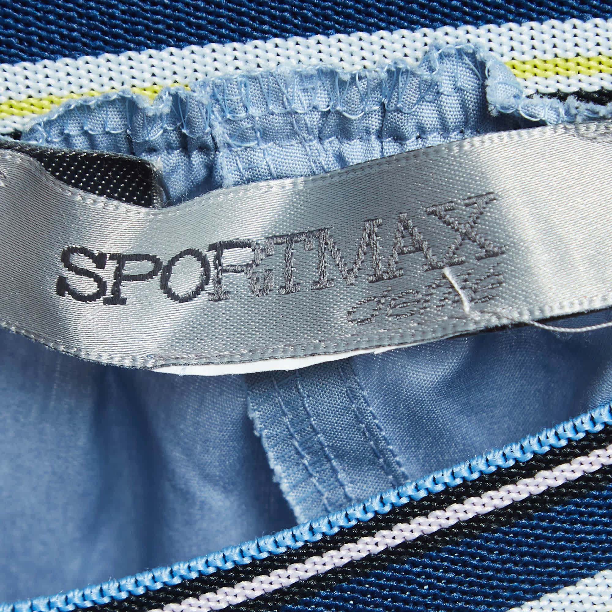 Blue Side Stripe Poplin Long Sleeve Top