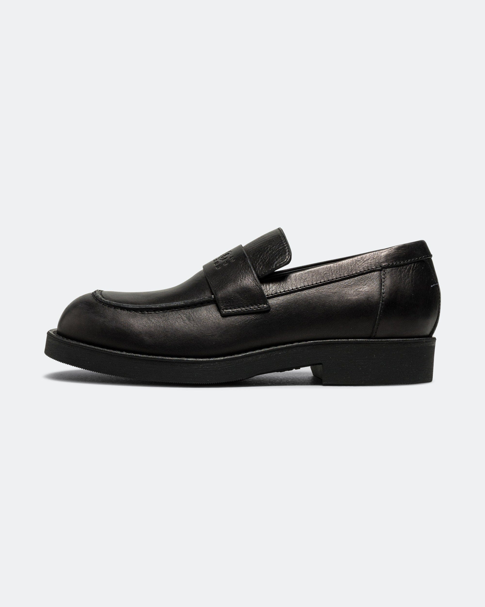 MM6 Mocassin - Black Calfskin Leather