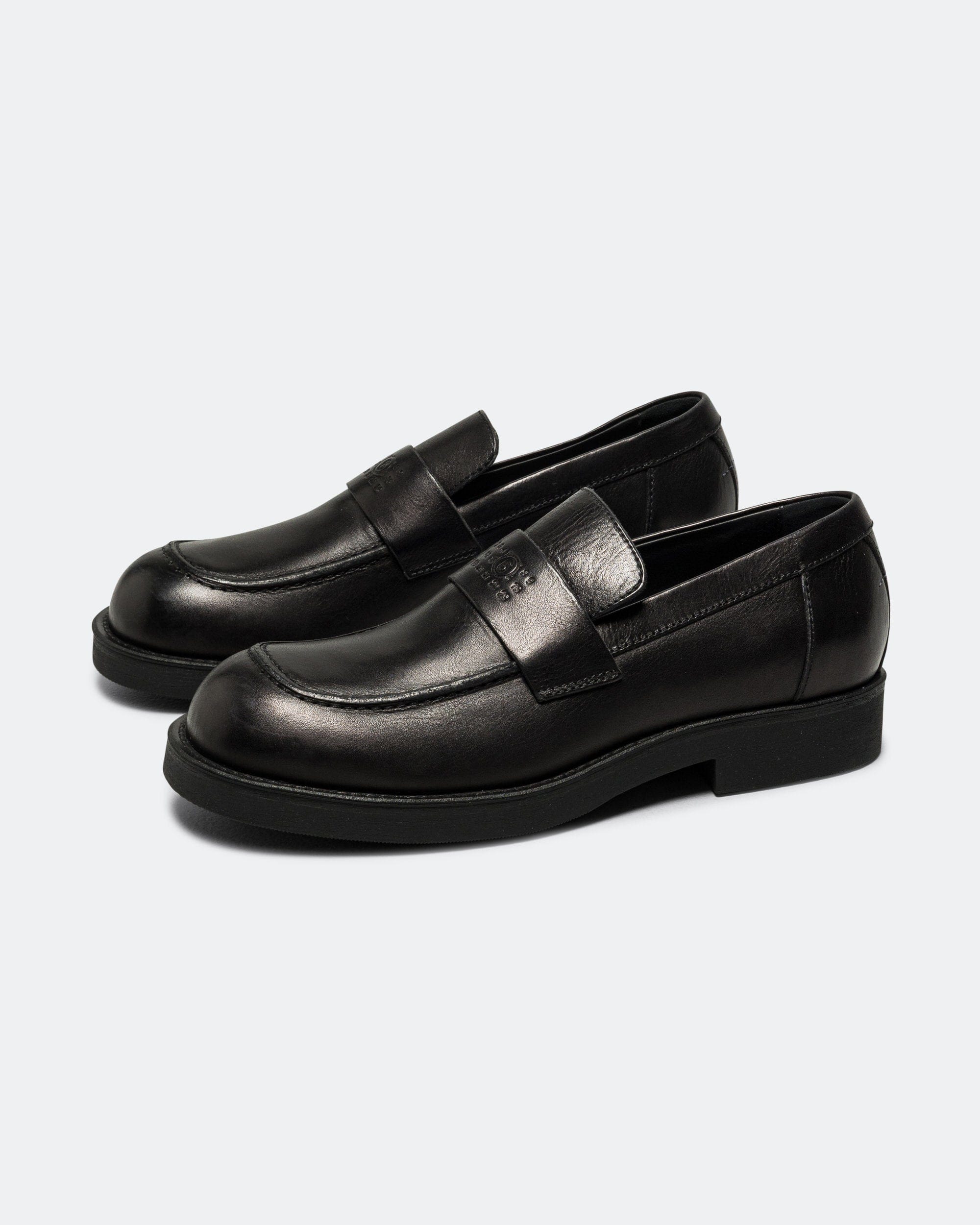 MM6 Mocassin - Black Calfskin Leather