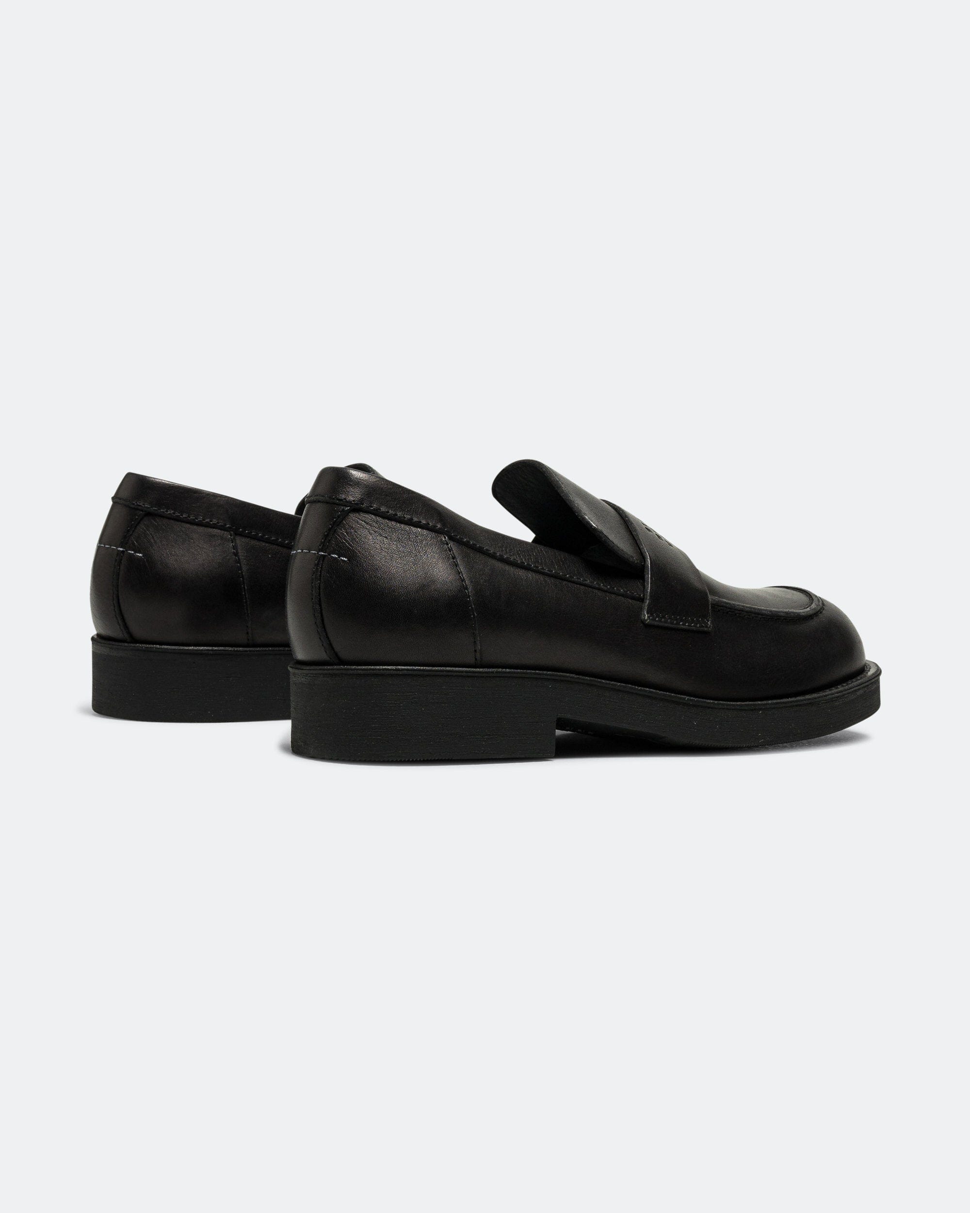 MM6 Mocassin - Black Calfskin Leather