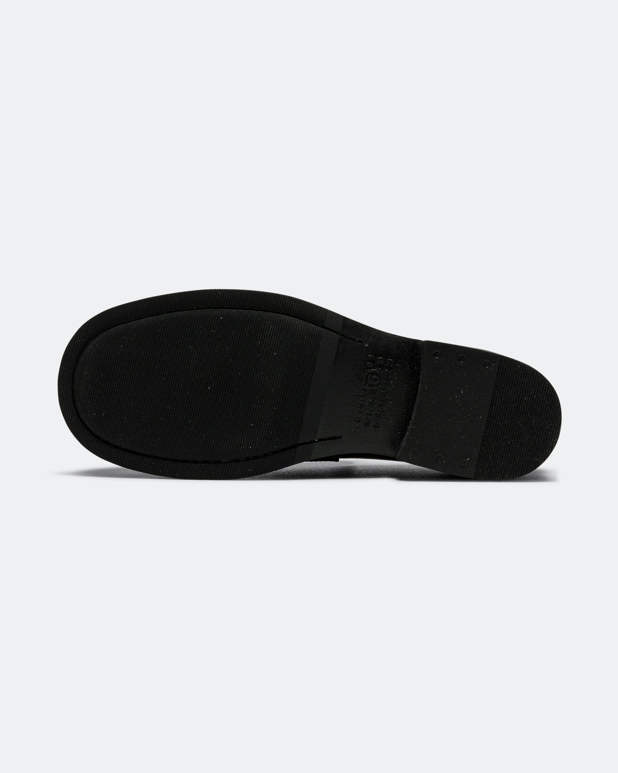 MM6 Mocassin - Black Calfskin Leather