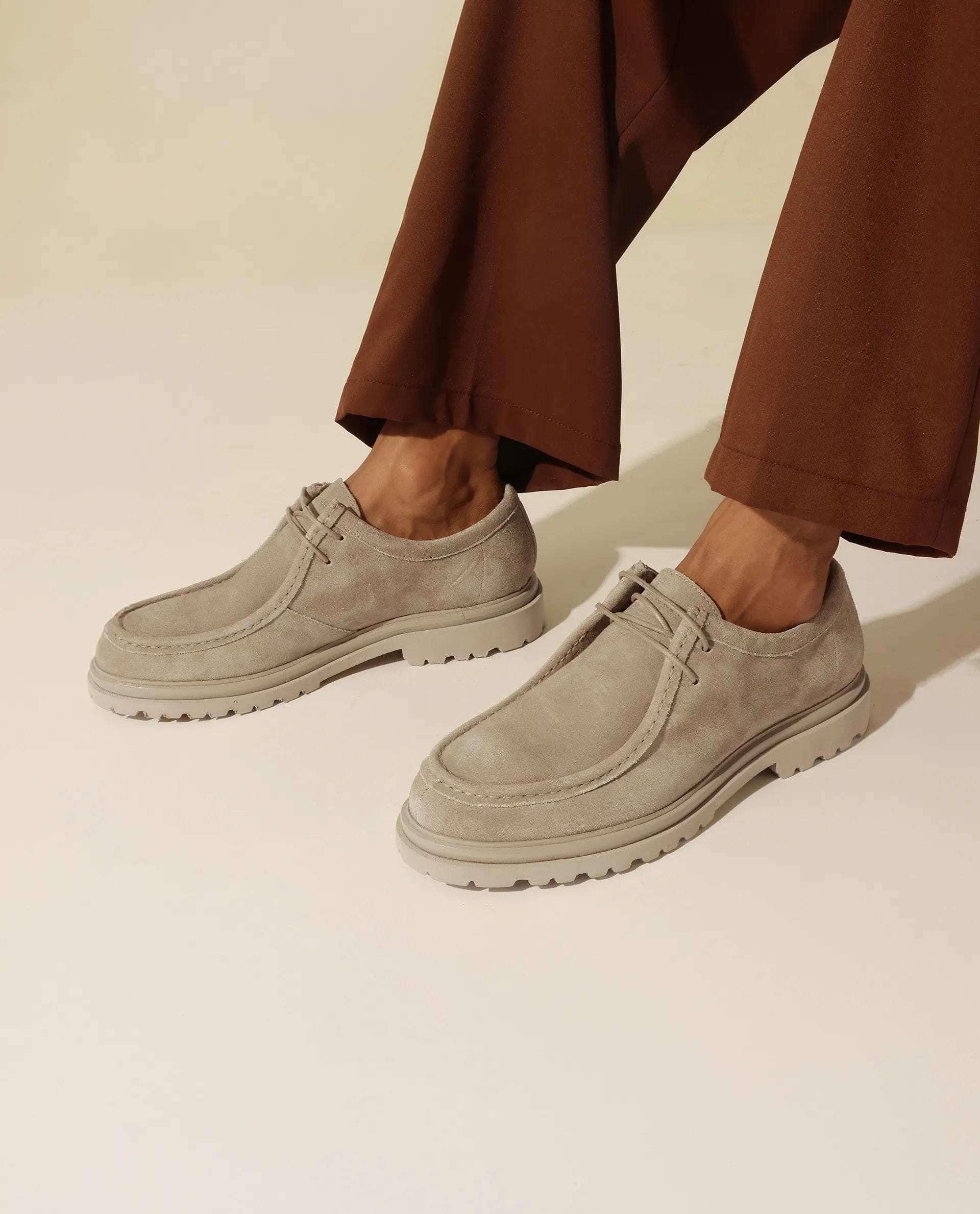 RAREZ Rare Rabbit Men Seoul Light Beige Lace - Up Shoes