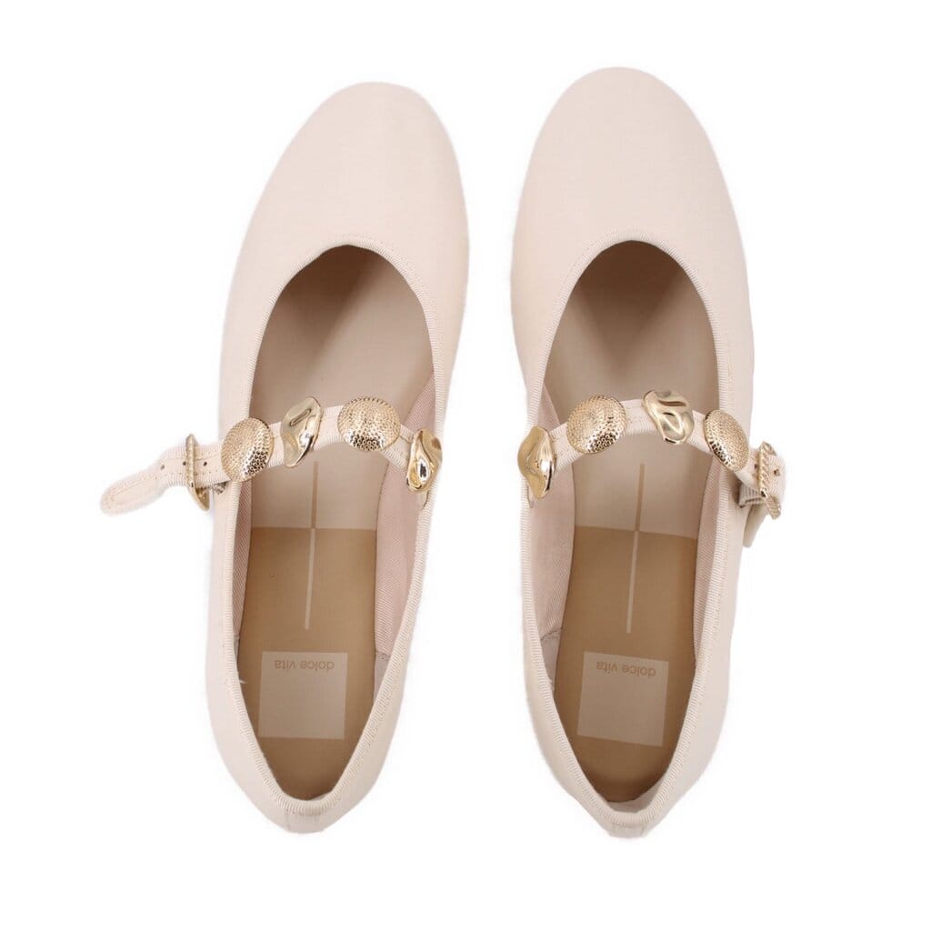 DOLCE VITA LEATHER FLATS CREAM 9 US