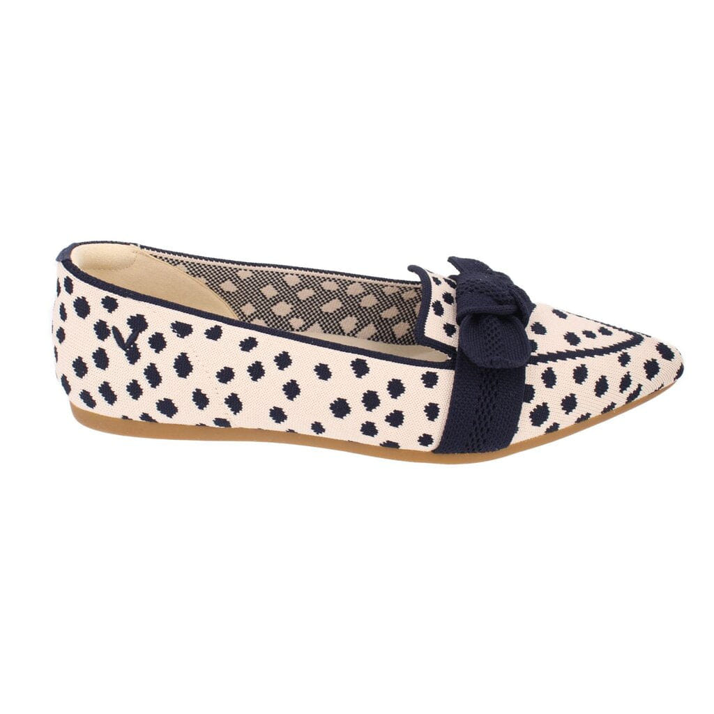Vivaia MICHELLE 2.0 POINTED TOE LOAFERS WHITE/NAVY 39.5 EU | 9 US