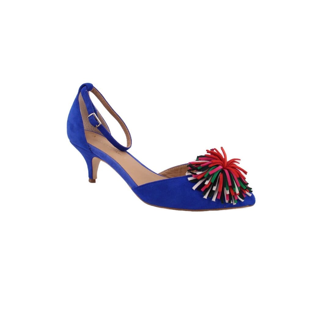 Anthropologie SUEDE HEELS BLUE 37 EU / 7 US