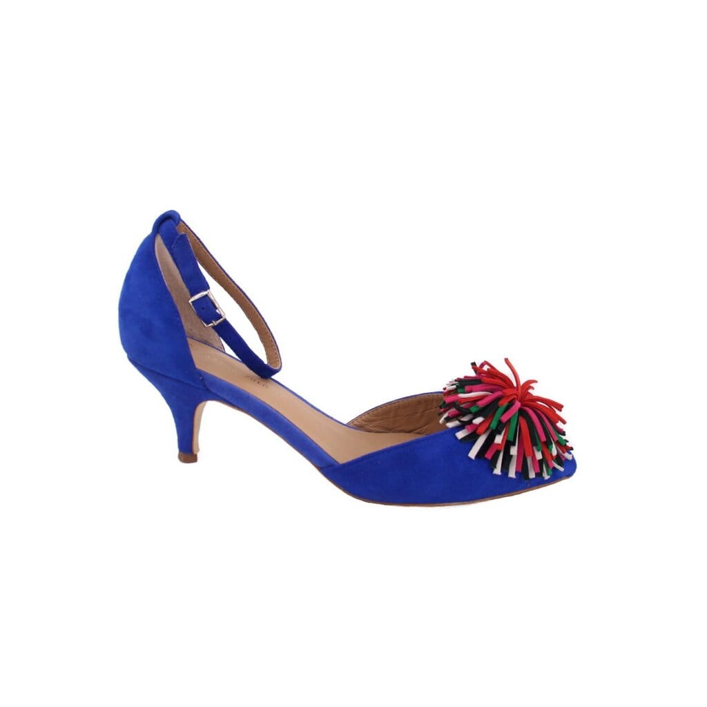 Anthropologie SUEDE HEELS BLUE 37 EU / 7 US