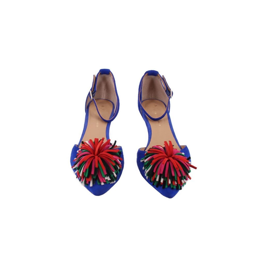 Anthropologie SUEDE HEELS BLUE 37 EU / 7 US