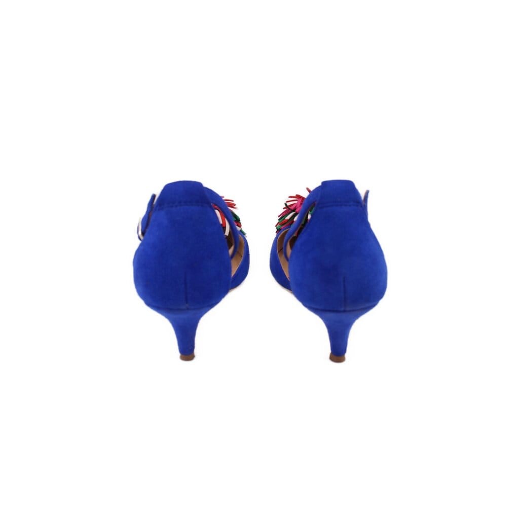 Anthropologie SUEDE HEELS BLUE 37 EU / 7 US